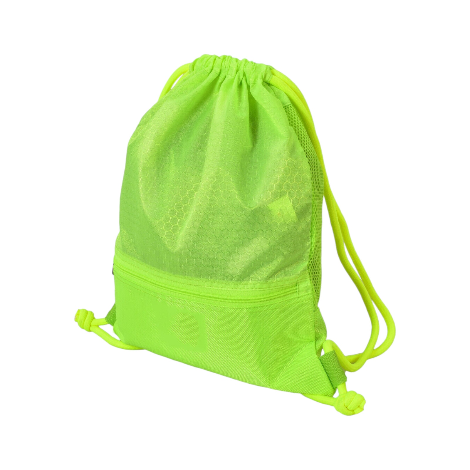 Slickblue D-CO-NG10001UB 17 Inch L x 14 Inch W- Drawstring Backpack with Lockable Zipper Front Pocket Polyester Mesh Multi-Purpose Bag for Sports Travel Hiking Camping- Black/ Dark Blue/ Green/ Pink