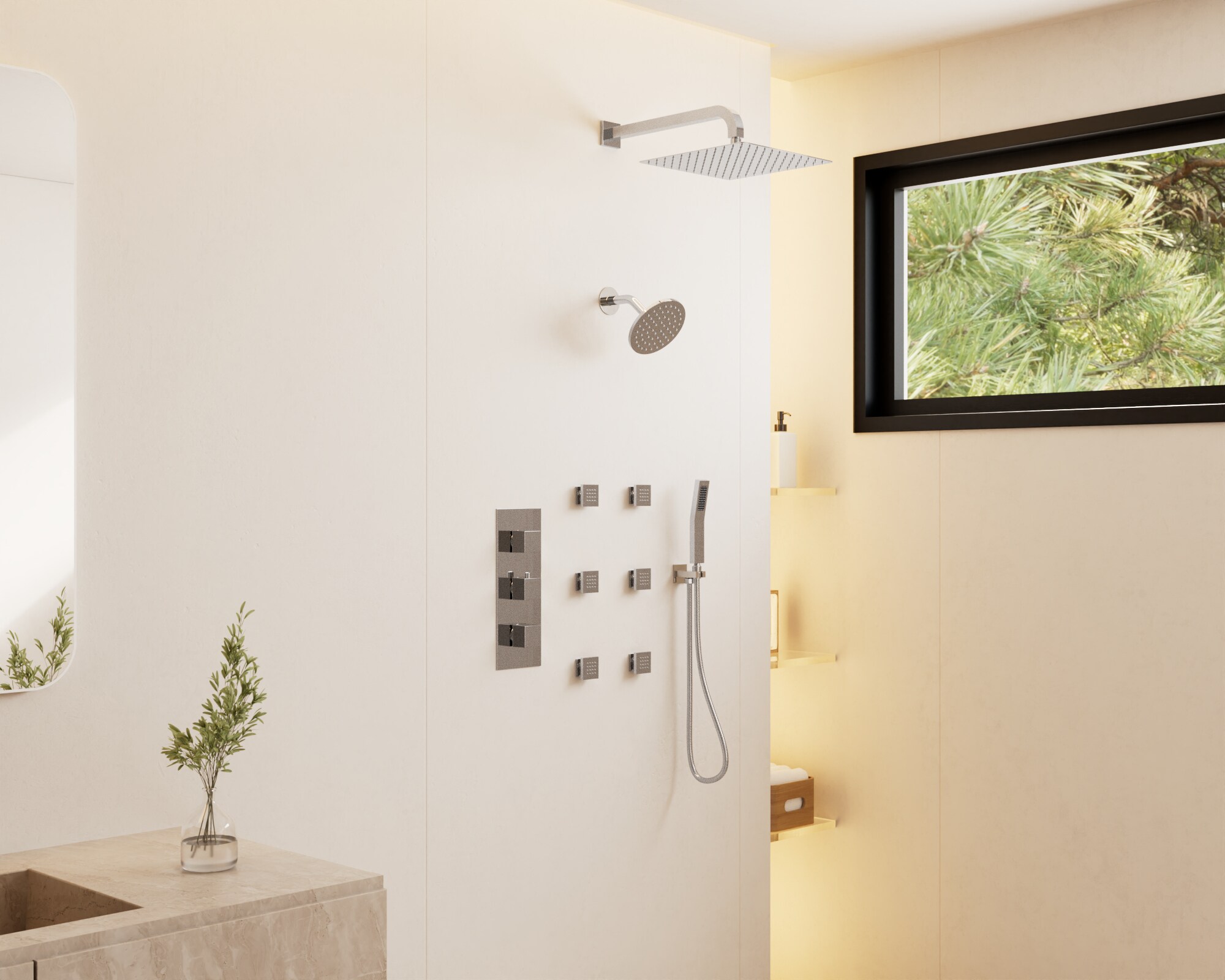 CRANACH C00.CR21.CP Showerhead-Bar-Panels - View #2