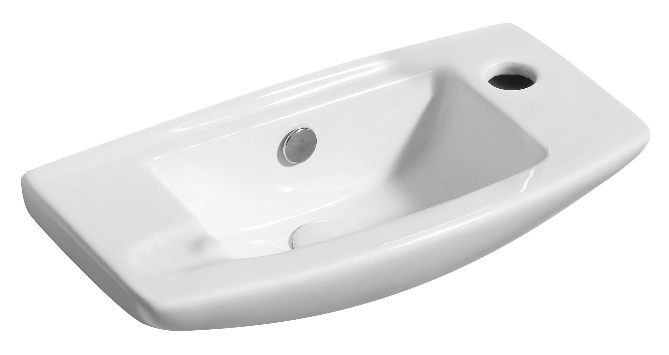 ALFI ABC115 ABC115 White 20-in Small Wall Mounted Ceramic Sink with Faucet Hole