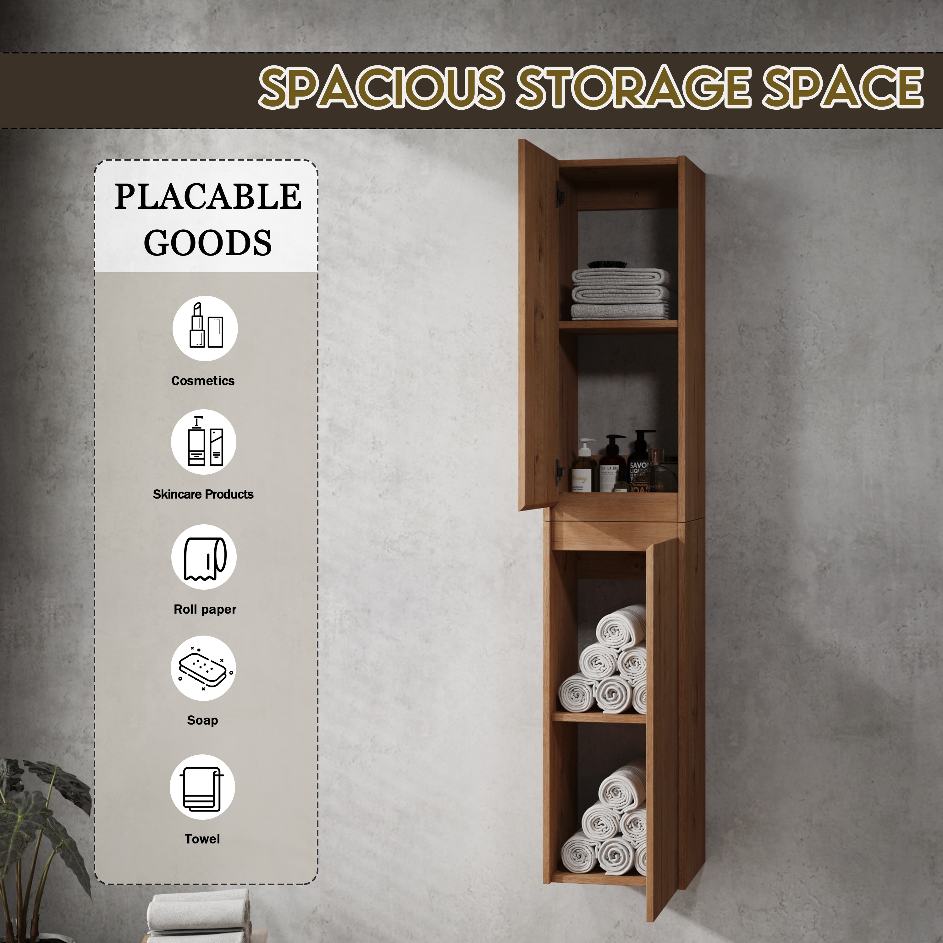 GDFStudio 325583 Bathroom-Wall-Cabinets - View #6