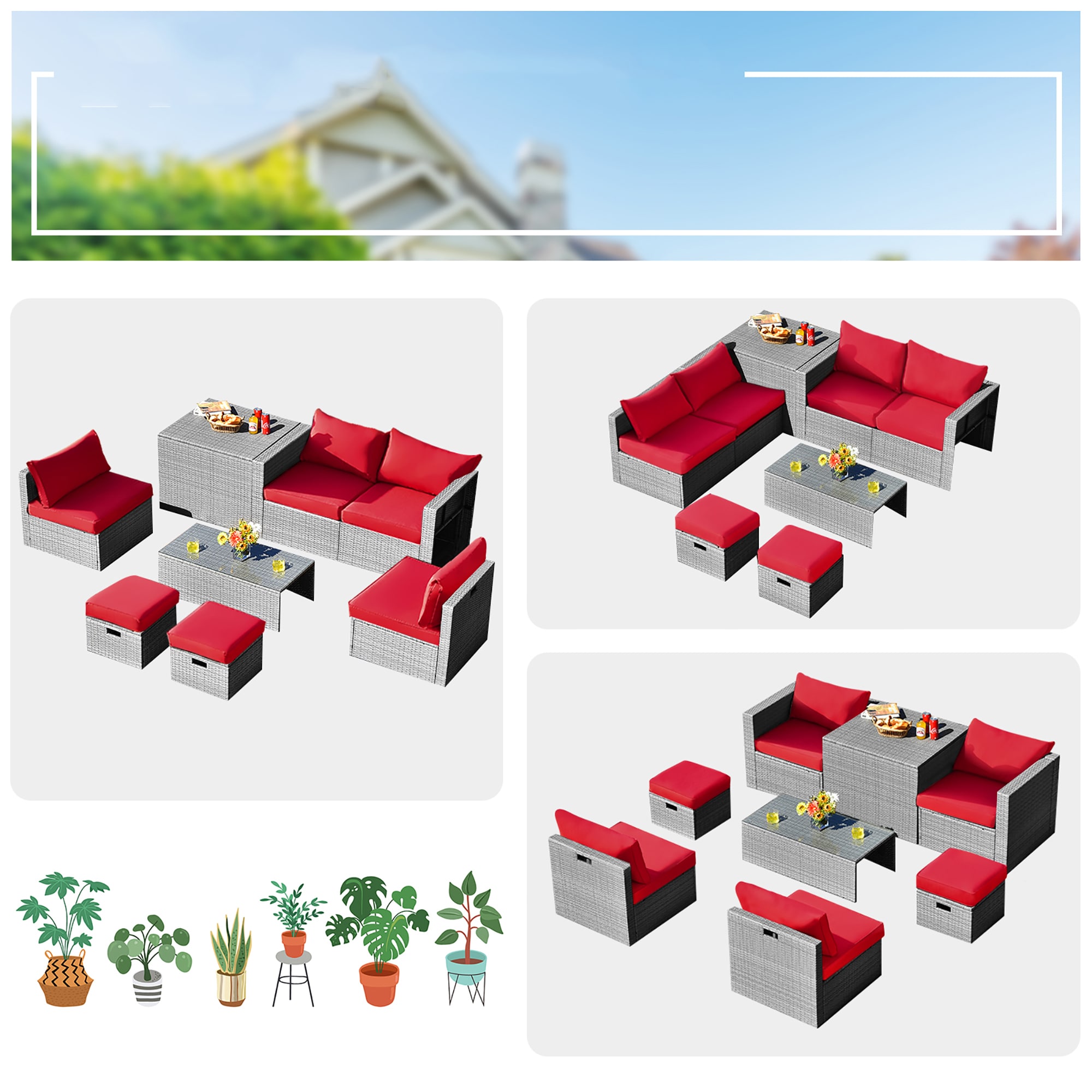 Costway HW68604RE+ Patio-Conversation-Sets - View #6