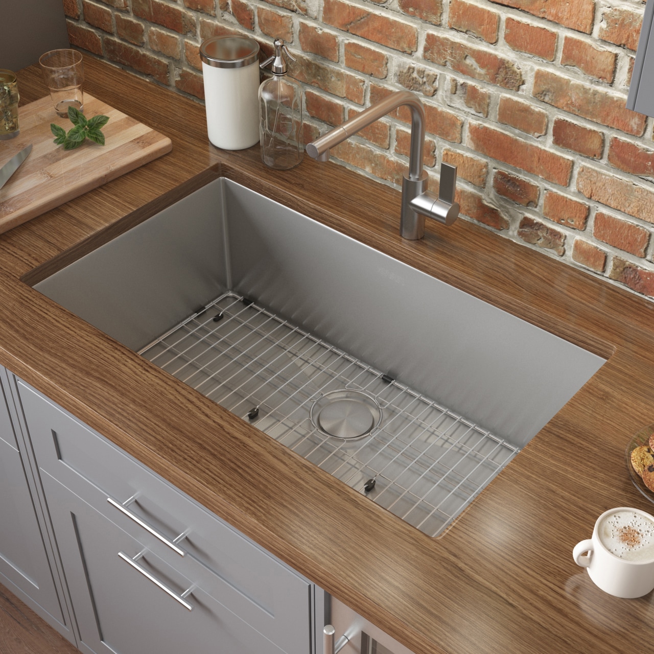 Ruvati 32-inch Satin Finish Stainless Steel Single Bowl Kitchen Sink