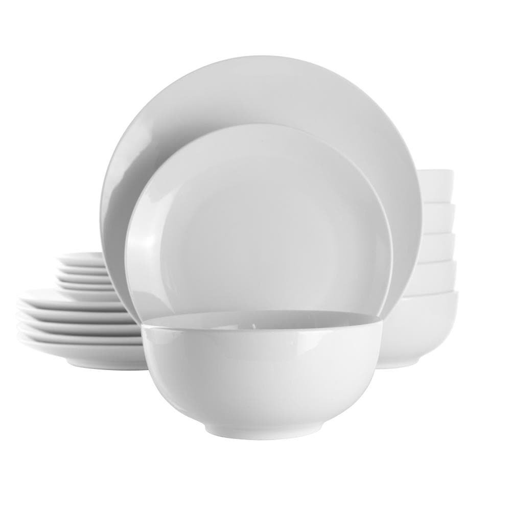 Elama 849114709M 18 -Piece White Porcelain Dinnerware