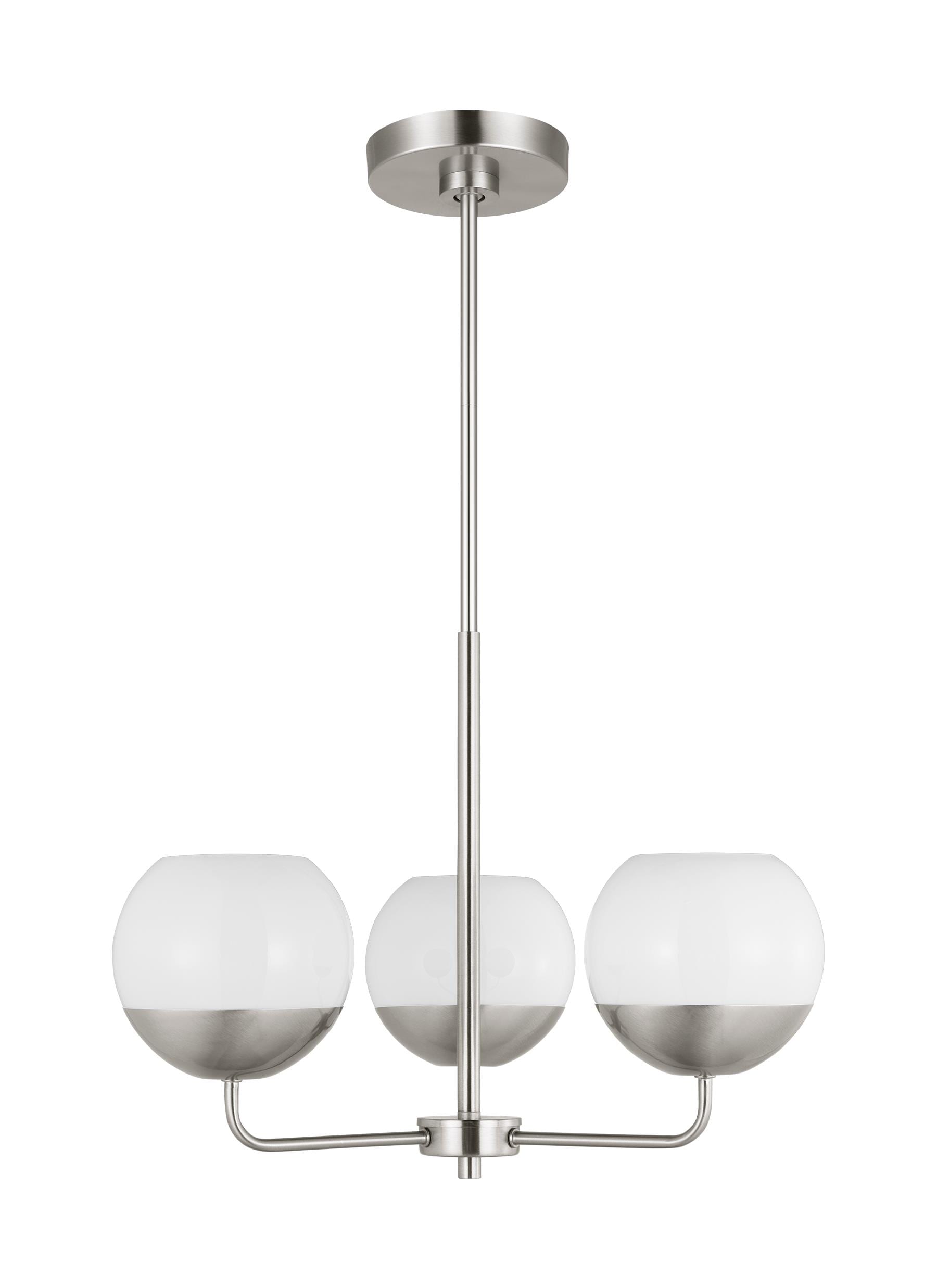 Generation Lighting 3168103-962 Alvin 3 -Light Nickel Modern/contemporary For Use in Dining Rooms, Foyers, Kitchens, Living Rooms Chandelier