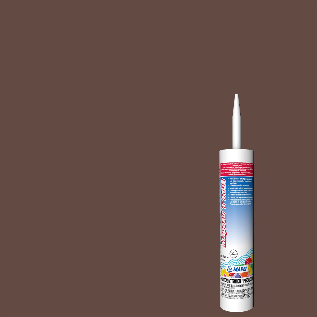 MAPEI 3BU511491 Mapesil T Plus 10.1-oz Multi-use Mahogany #5114 Silicone Caulk