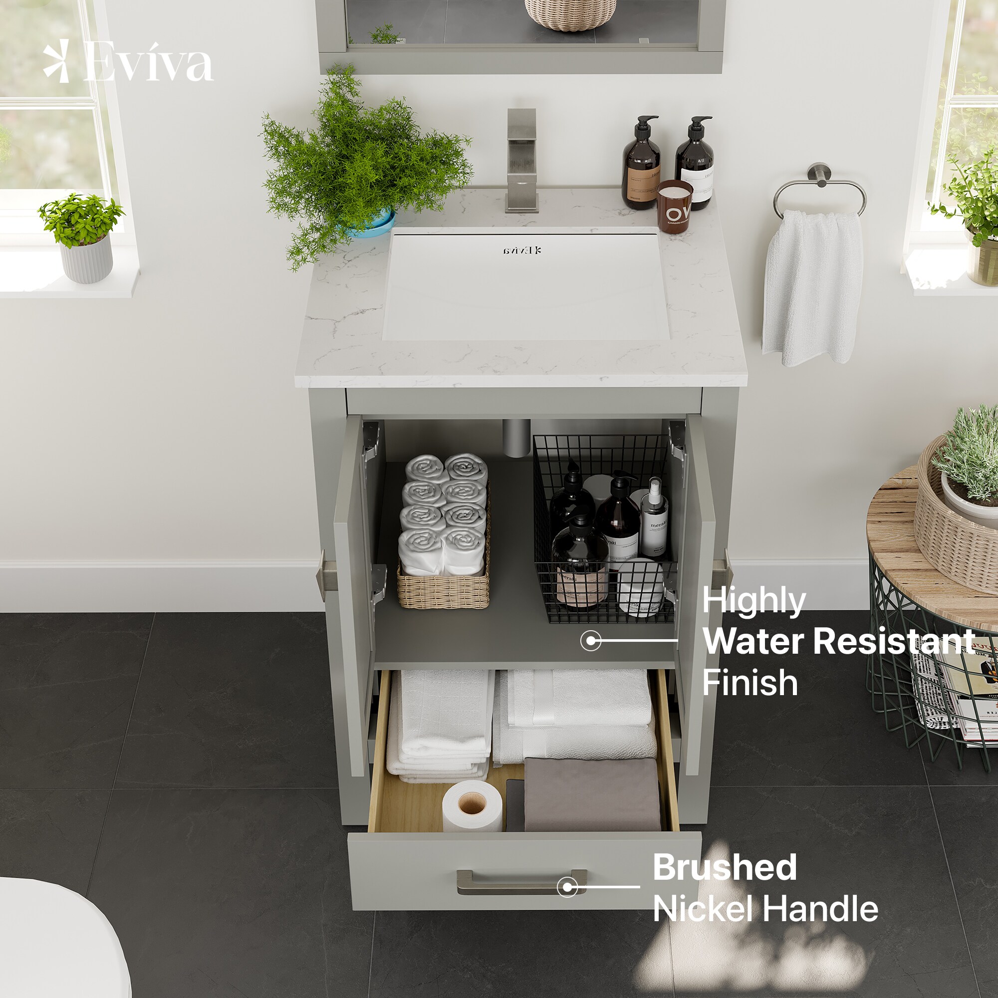 Eviva TVN414-24X18GR-Q Bath-Vanity-Combo - View #3