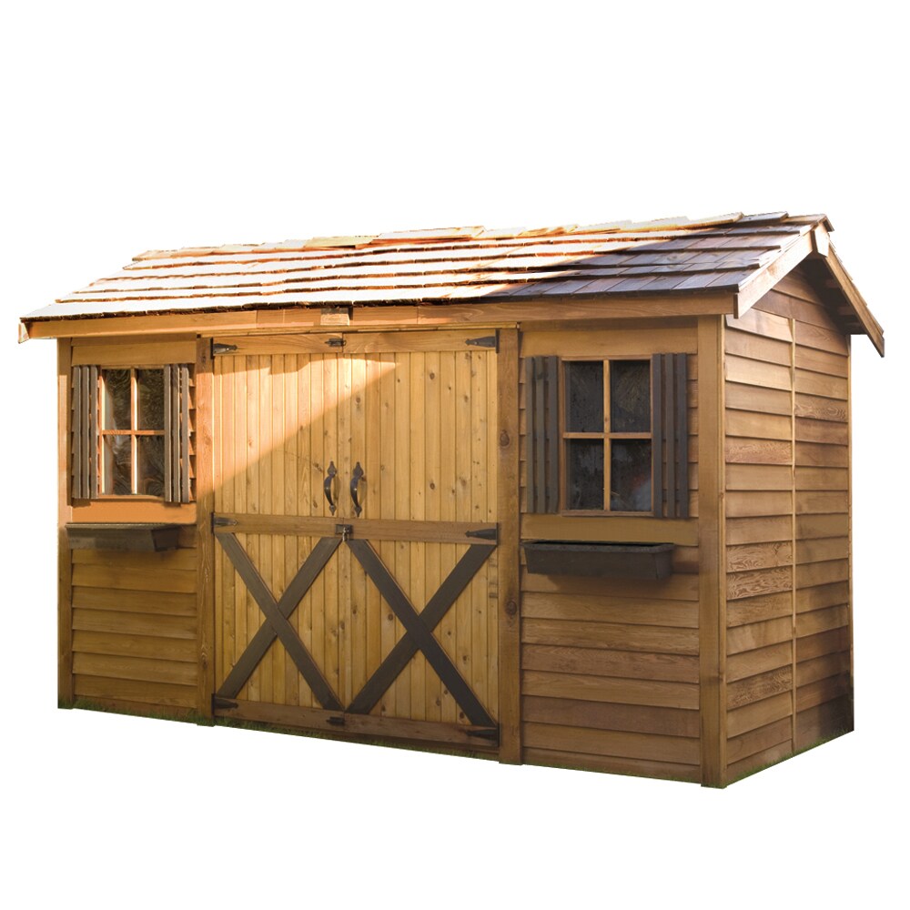 Cedarshed 16 Ft X 8 Ft Longhouse Gable Cedar Wood Storage Shed Floor Included At 0081