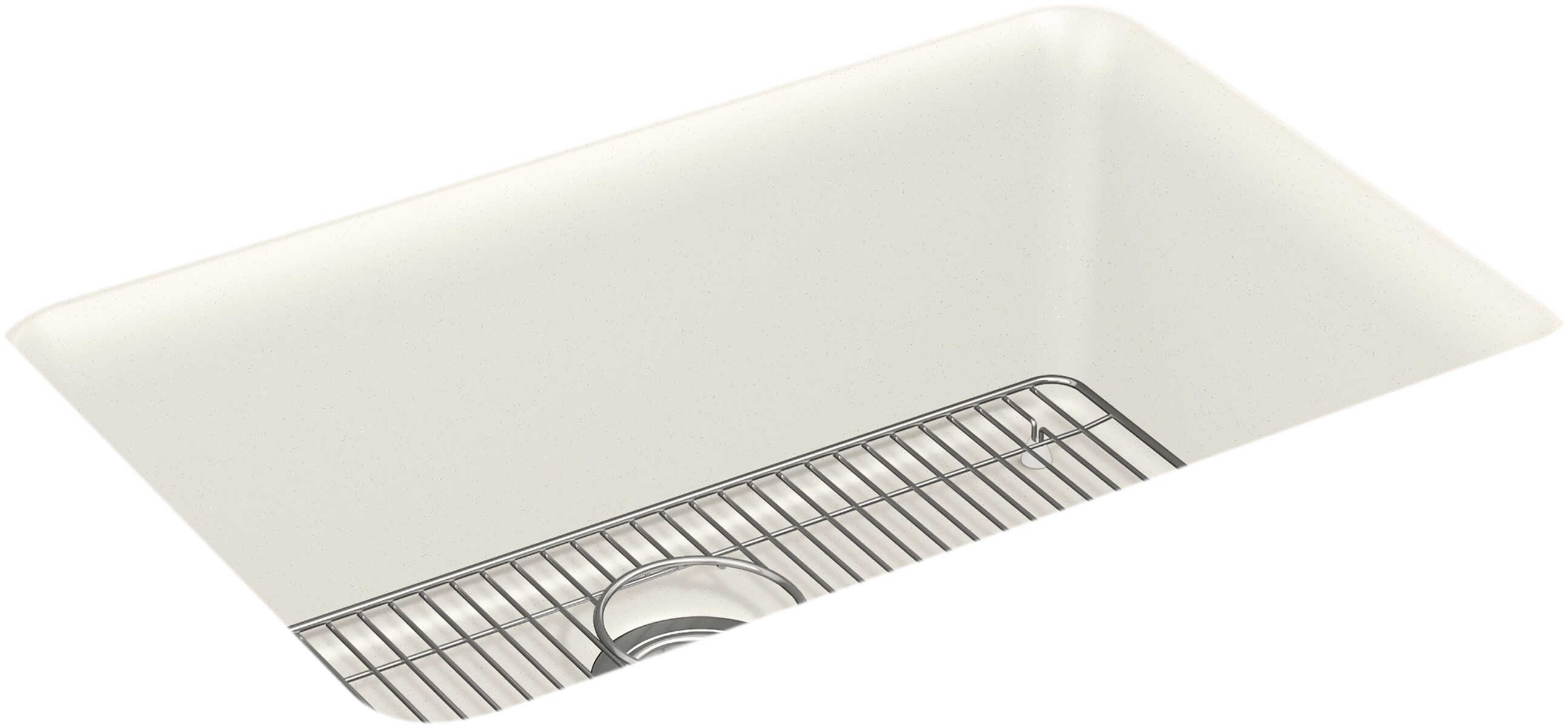 KOHLER K-28000-CM5 Cairn Undermount 27.5-in x 18.3125-in Matte Beige Single Bowl Kitchen Sink