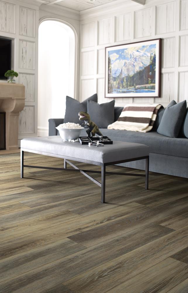 Shaw Rustic Design Backwoods Pine 12-mil x 7-in W x 48-in L Waterproof  Interlocking Luxury Vinyl Plank Flooring (18.91-sq ft/ Carton) at