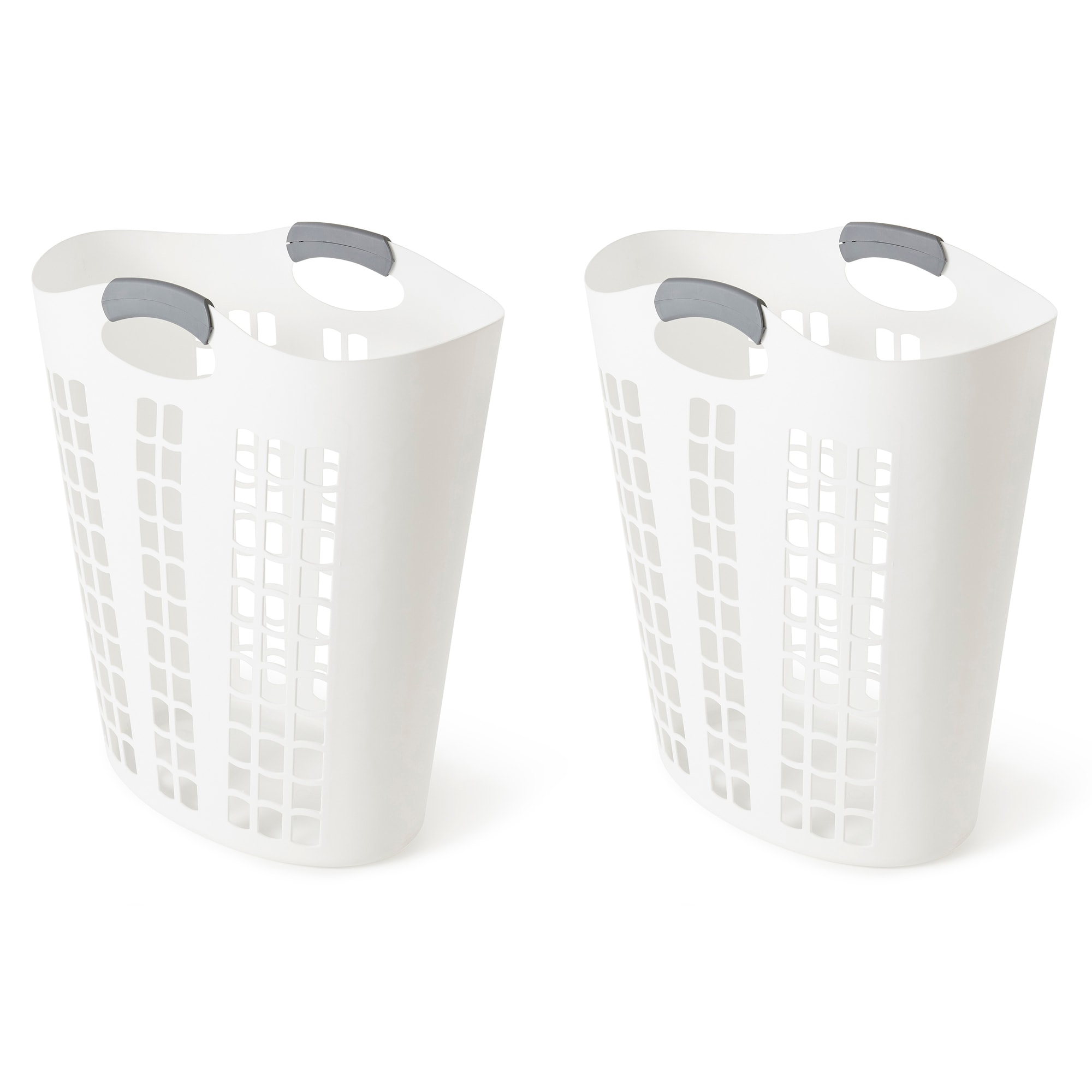 Gracious Living 279875 2.48-Bushel White Plastic Laundry Hamper