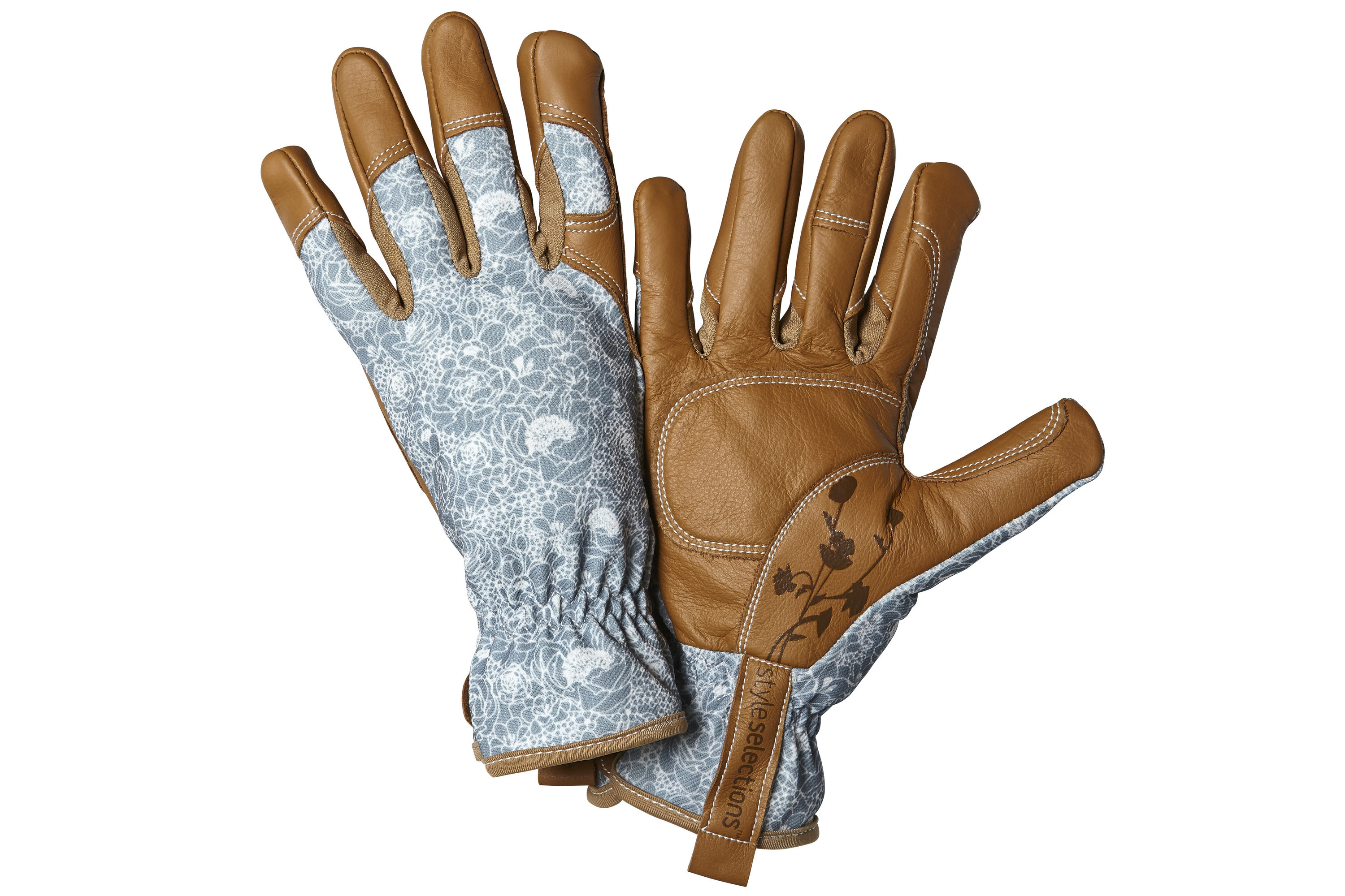 Style Selections Small White Leather/Polyester Gardening Gloves
