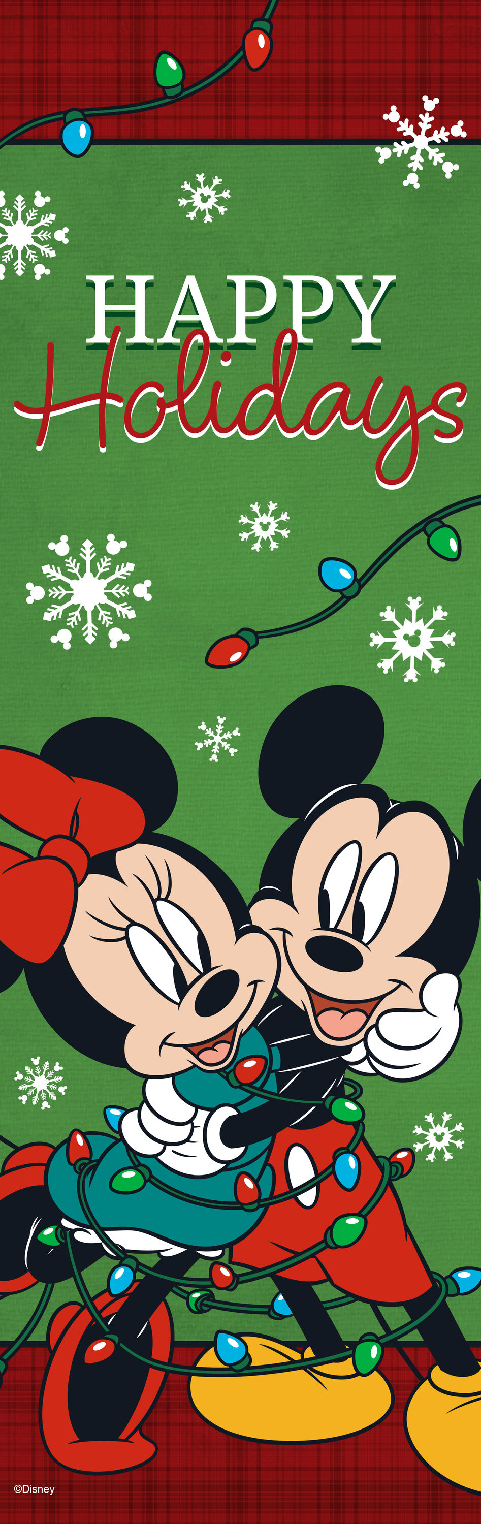 Disney 13-1256-92-01 1.39-ft W x 4.25-ft H Christmas Banner