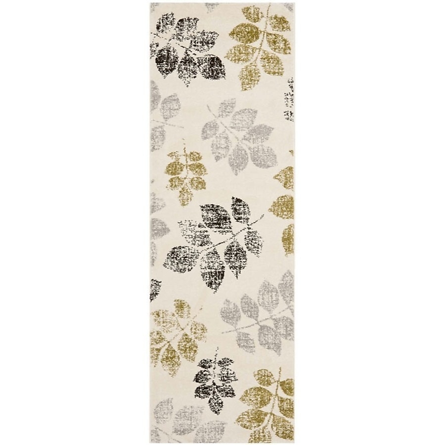 Safavieh Porcello Agoro 2 x 7 Ivory/Green Indoor Floral/Botanical Runner Safavieh Porcello Agoro 2 x 7 Ivory/Green Indoor Floral/Botanical Runner