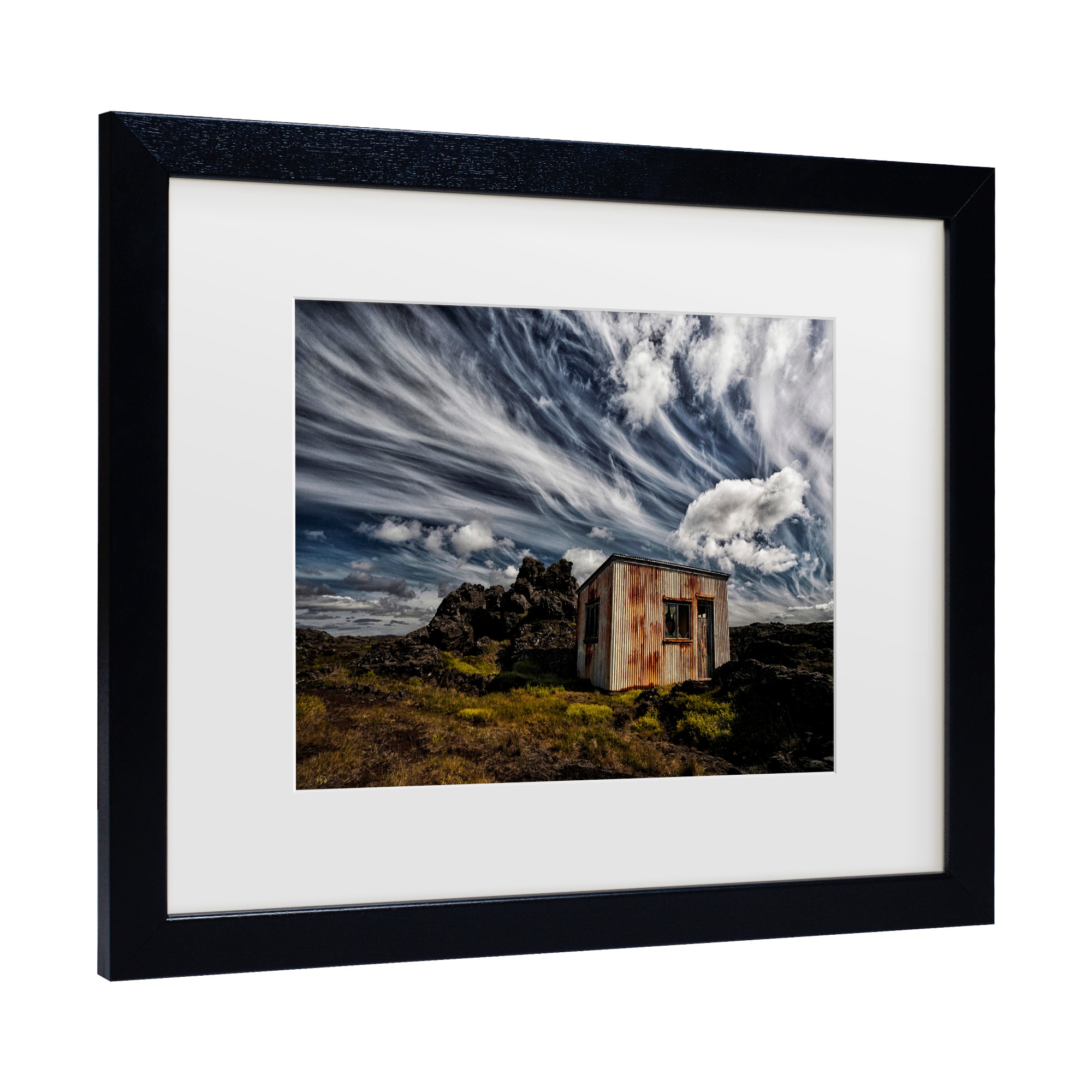 Modern Black Framed Landscape Canvas Print for Kids' Nursery