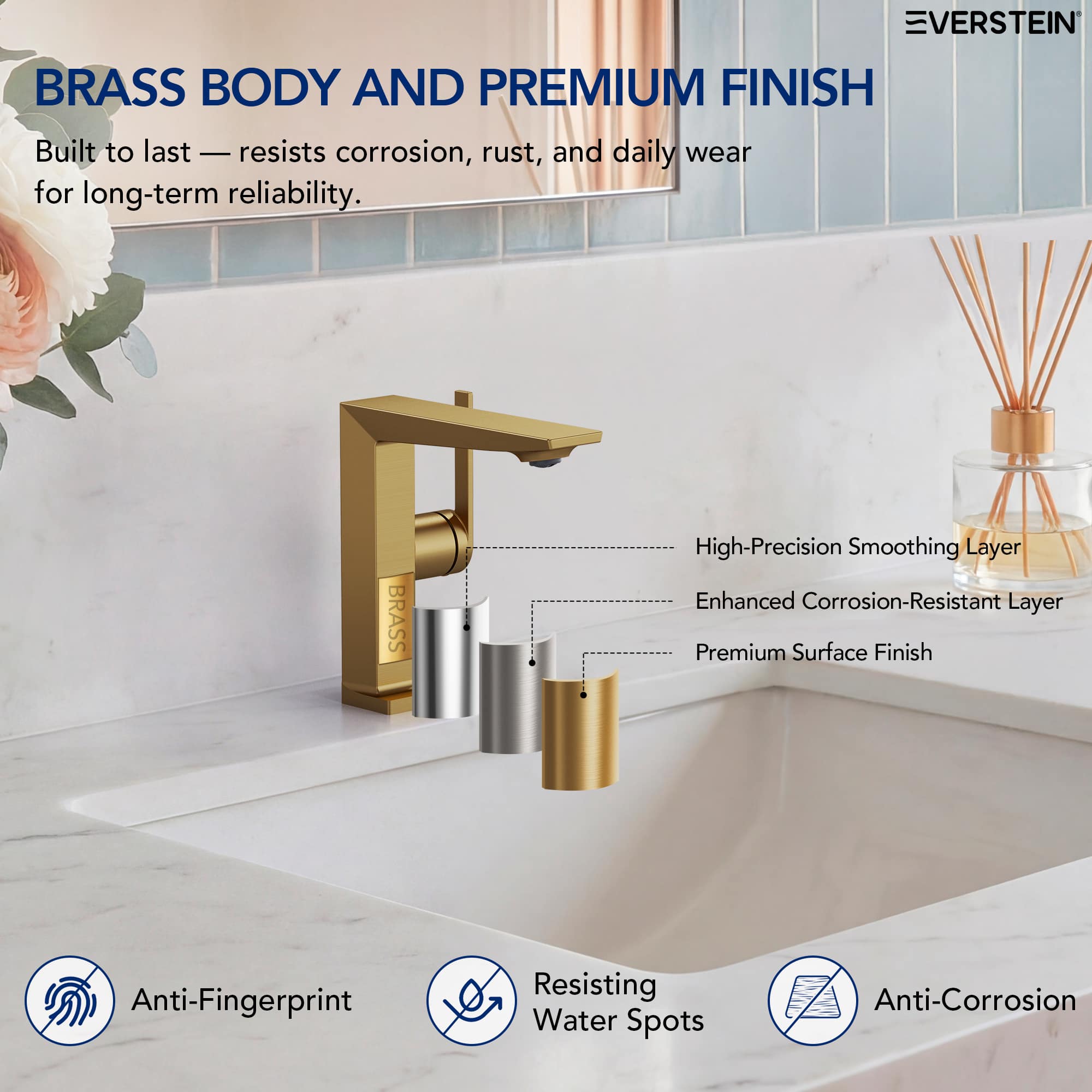 EVERSTEIN SFS-1304B-GD Lavatory-Faucets - View #6