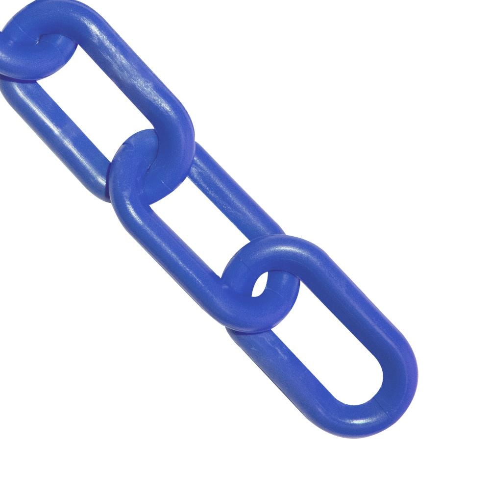 Mr. Chain 50006-100 2 in (#8, 51Mm) X 100 Ft Blue Plastic Barrier Chain