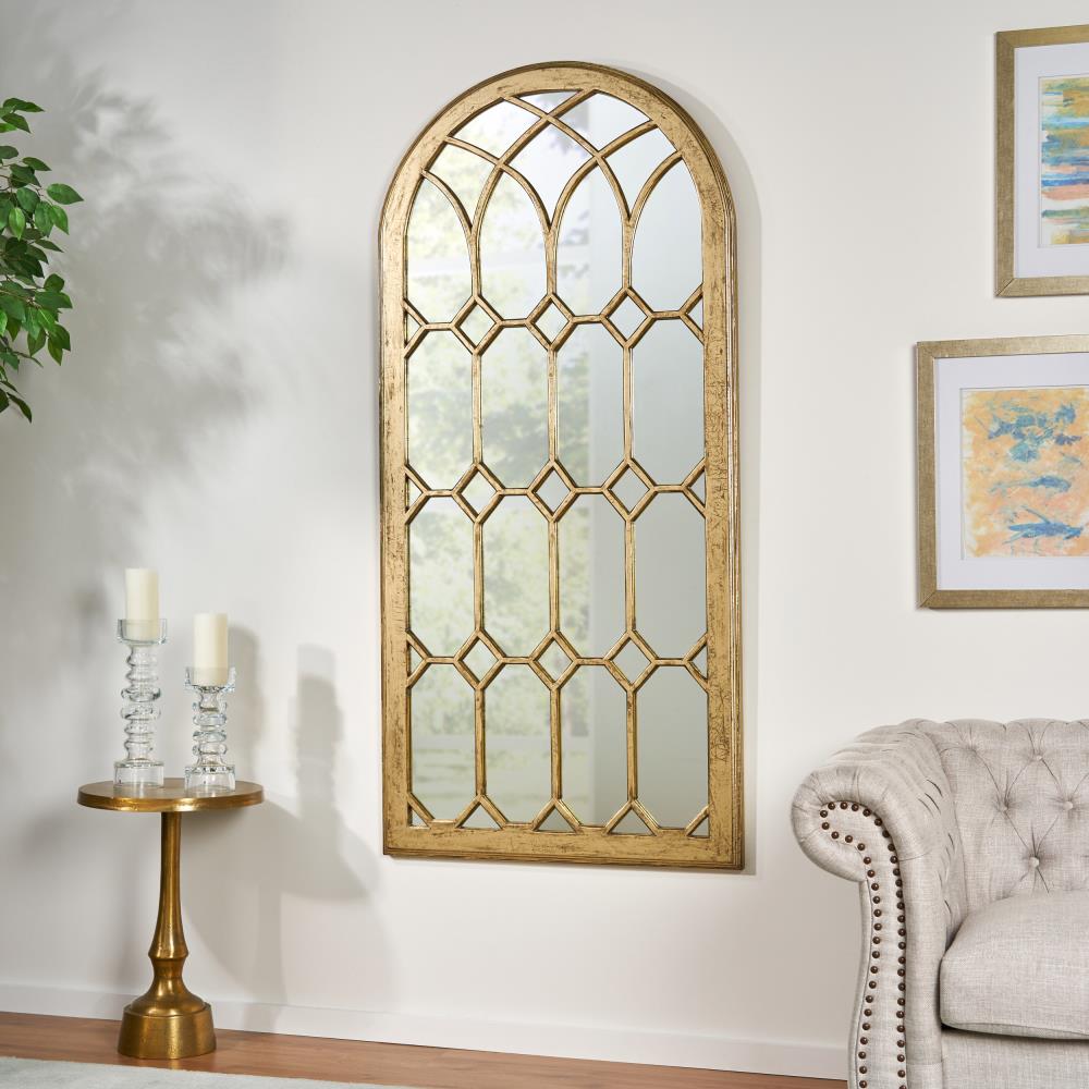 Best Selling Home Decor Pietro 30-in W x 64-in H Arch Distressed Gold ...