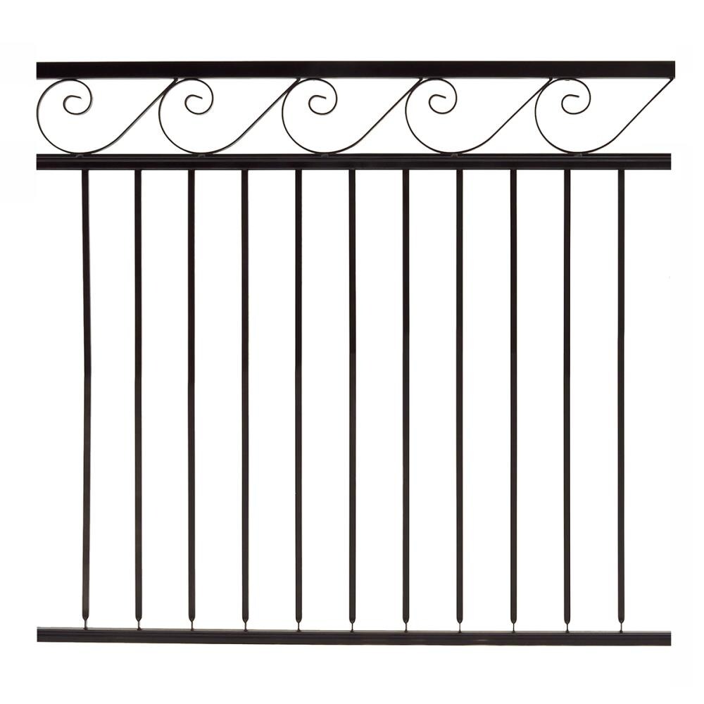 Gilpin 4-ft H x 4-ft W Black Steel Decorative Metal Straight-top Decorative Fence Gate