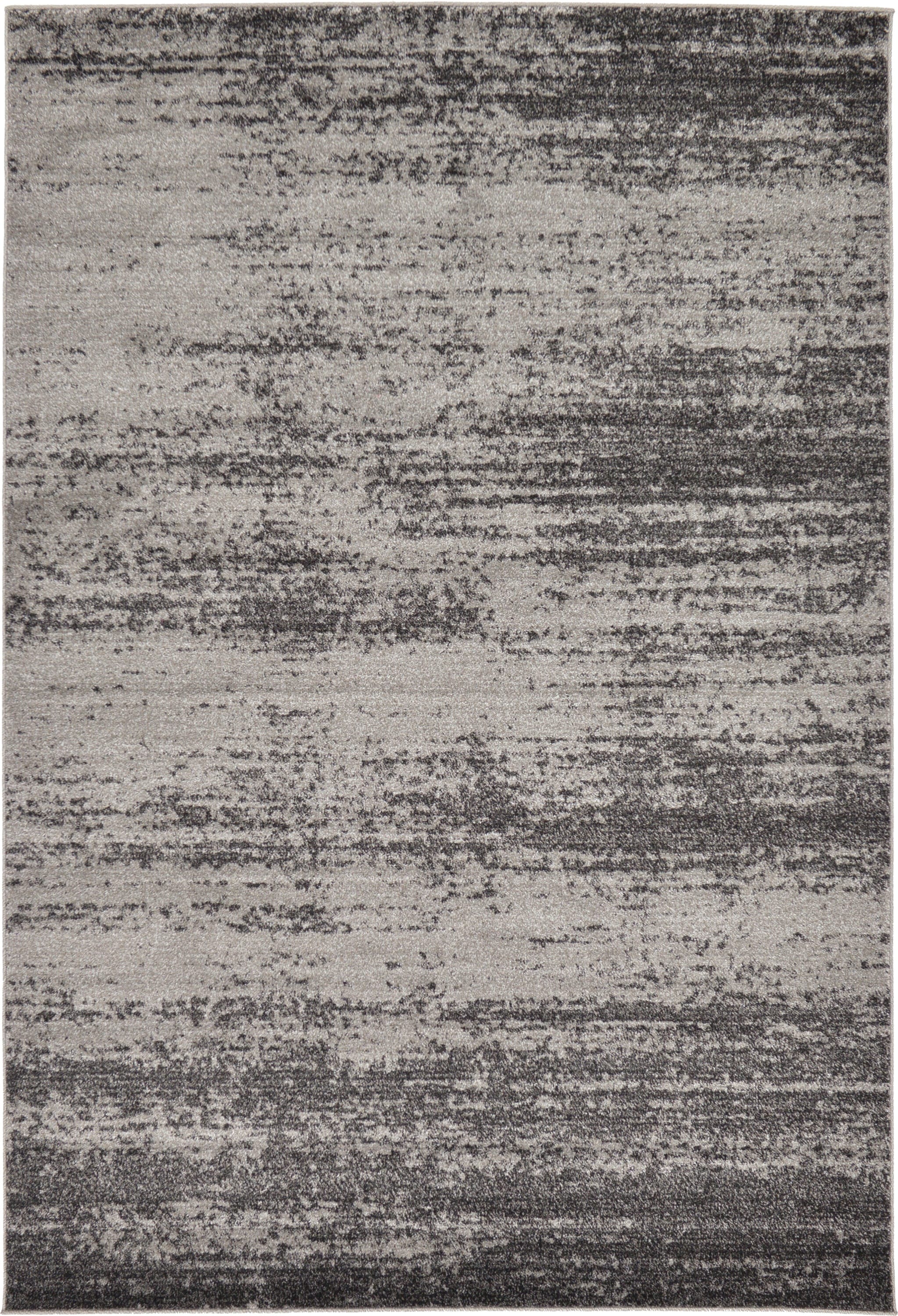 Unique Loom 3132838 Lucille Del Mar 6 x 9 (ft) Loomed Polypropylene Dark Gray/Light Gray Rectangular Indoor Distressed/Overdyed Area rug