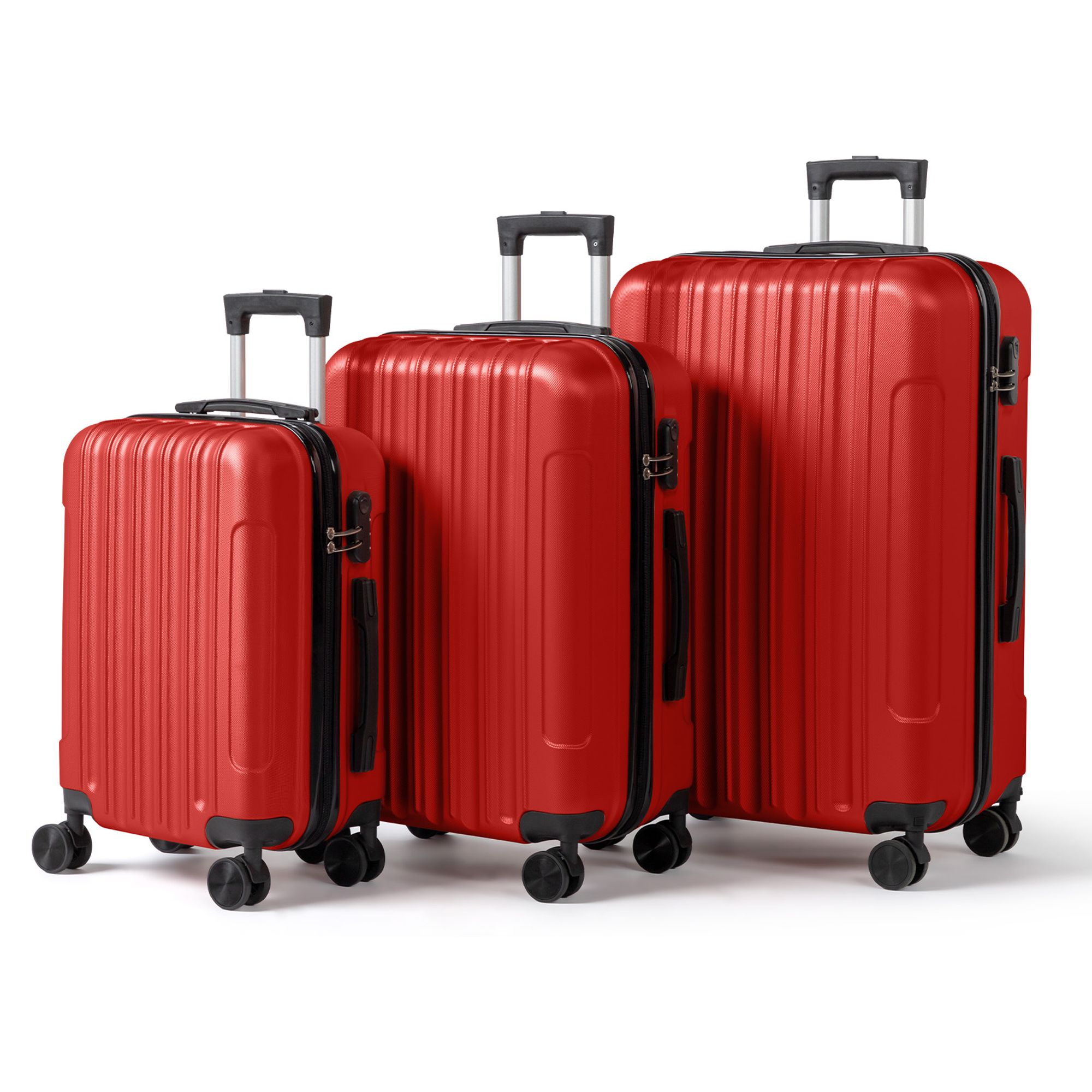 Winado 3 Piece Hardside Luggage Set 20 24 28 Inch with Vertical