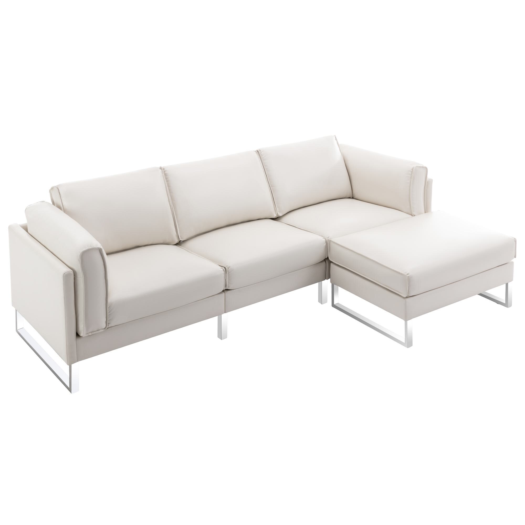 FARATI 73-WHITE Sofas-Loveseats - View #2