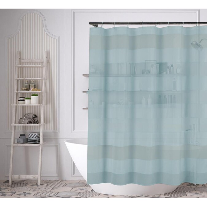Duck River Textile 70 In Polyester Aqua, Are Shower Curtains All The Same Size Along Coastline