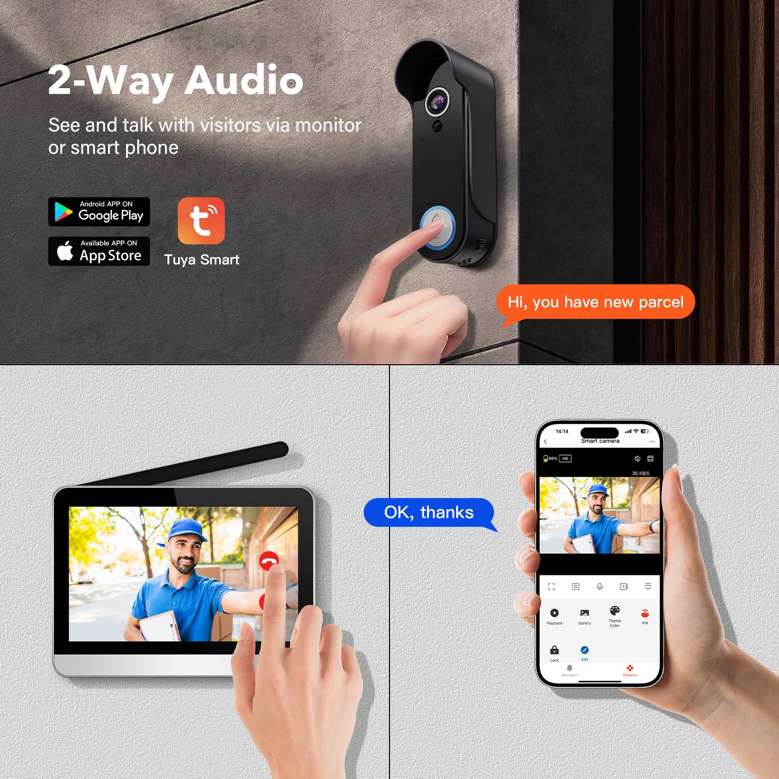 Afoxsos LAF0821F363 Video-Doorbells - View #3
