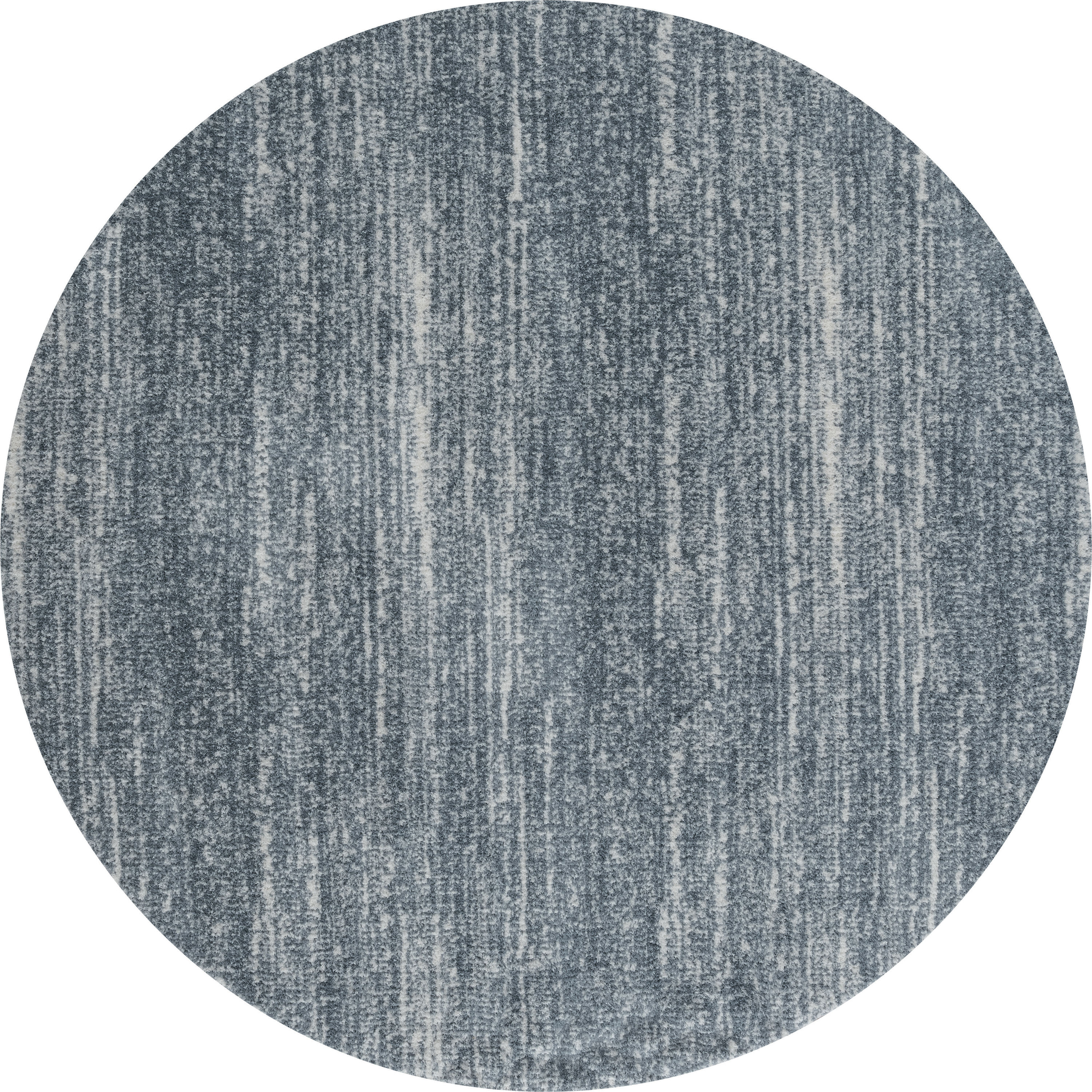 United Weavers Of America 1840 20867 88R Tranquility 8 x 8 (ft) Polyester Blue/grey Round Indoor Distressed/Overdyed Mid-Century Modern Area rug