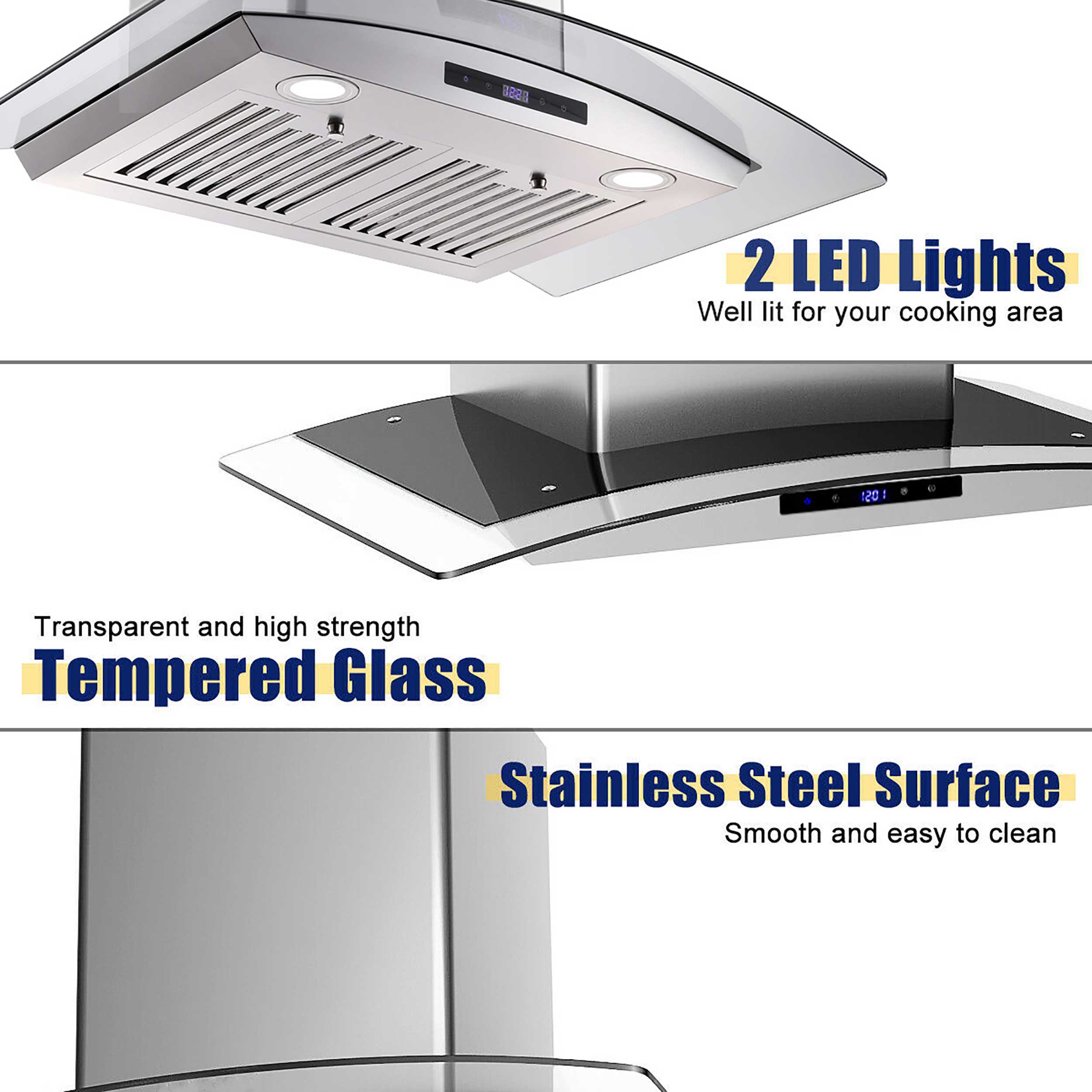 Damerin T11240 Wall-Mounted-Range-Hoods - View #9