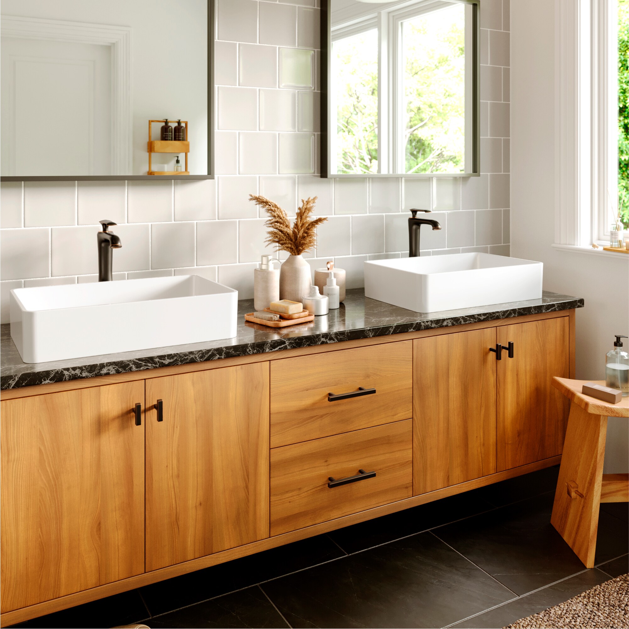 Woodburn Oil Rubbed Bronze Vessel Bathroom Faucet with Pop-Up Drain