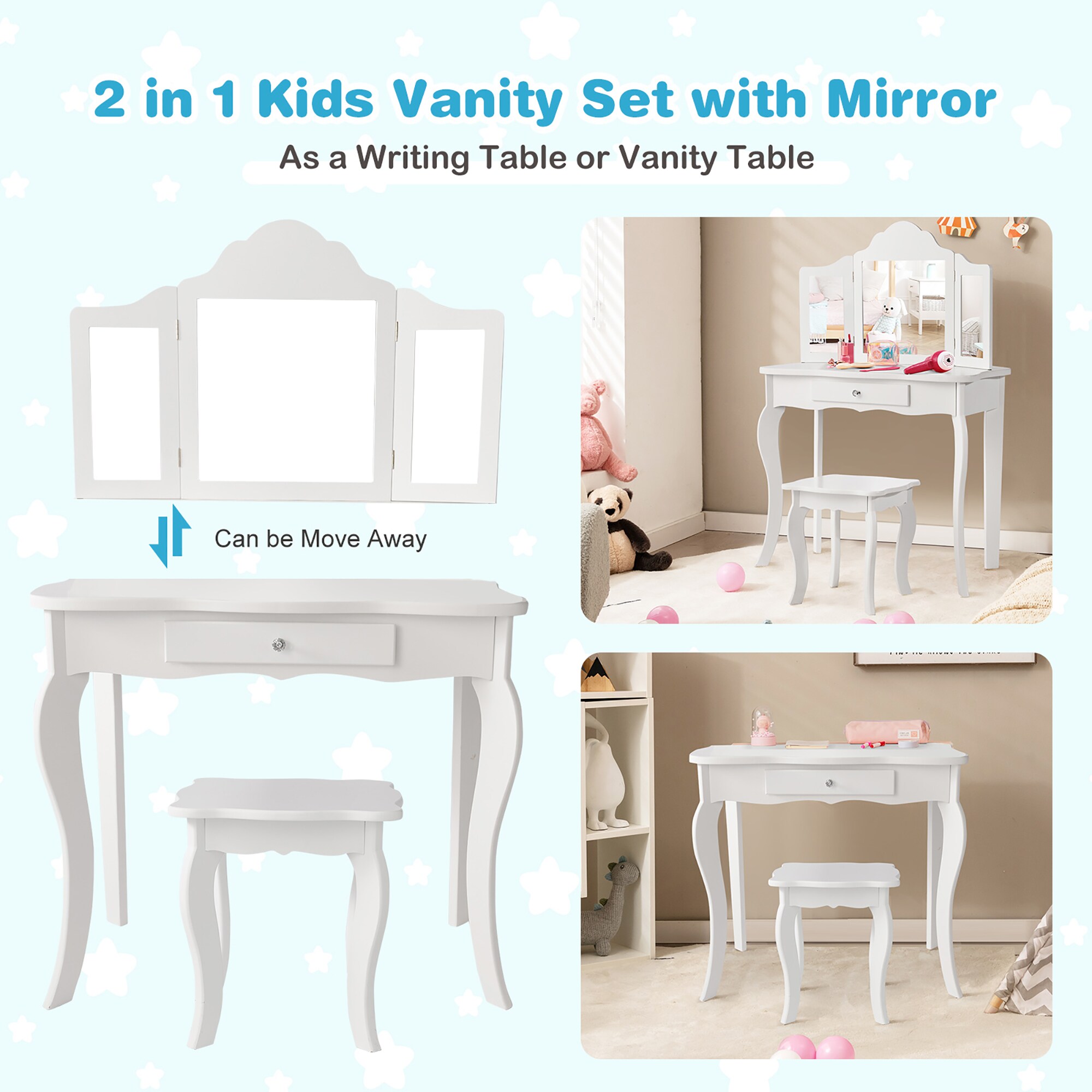 Costway CSHY000051 Bedroom-Vanities - View #4