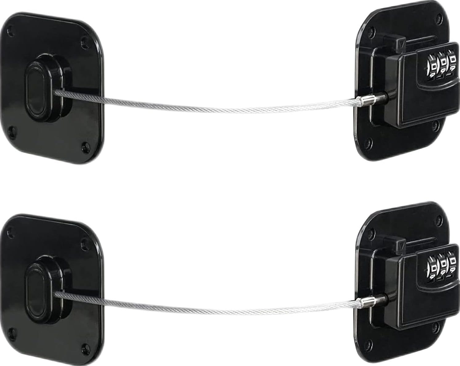 SenQWFa  Child Safety Cabinet Locks 2 Pack Black Combination Locks for Refrigerator Cabinet Oven and Tool Chest durable home and garden accessory