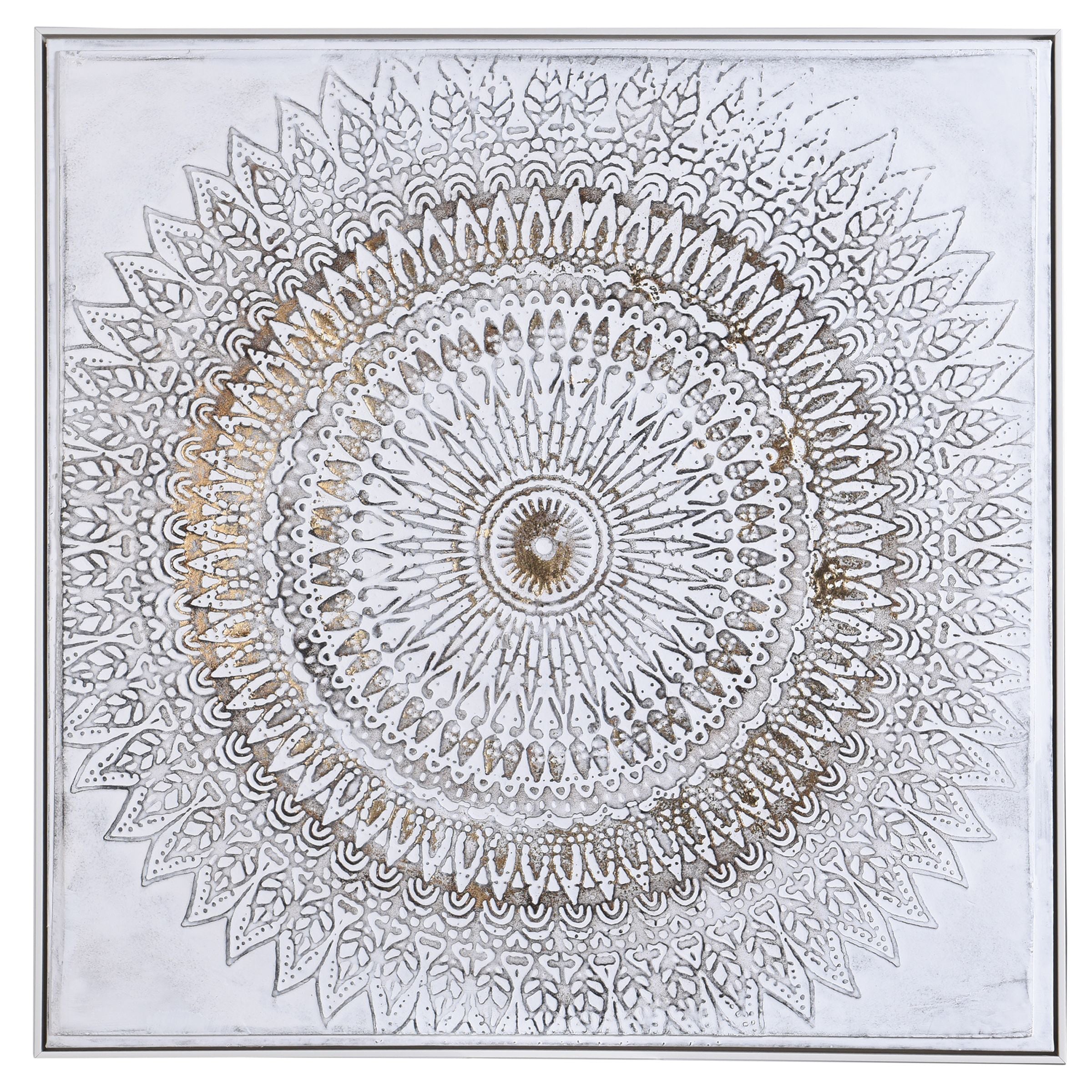 StyleCraft Home Collection WI33725DS Framed 40-in H x 40-in W Abstract Wood Print