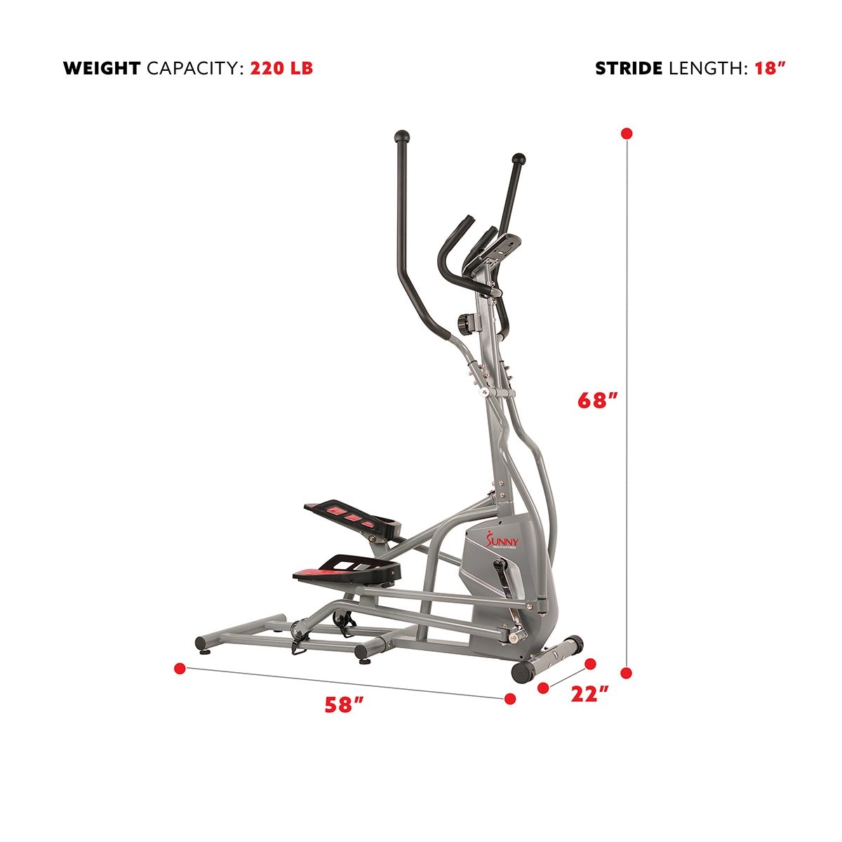 Sunny Health & Fitness SF-E3810 ellipticals - View #4