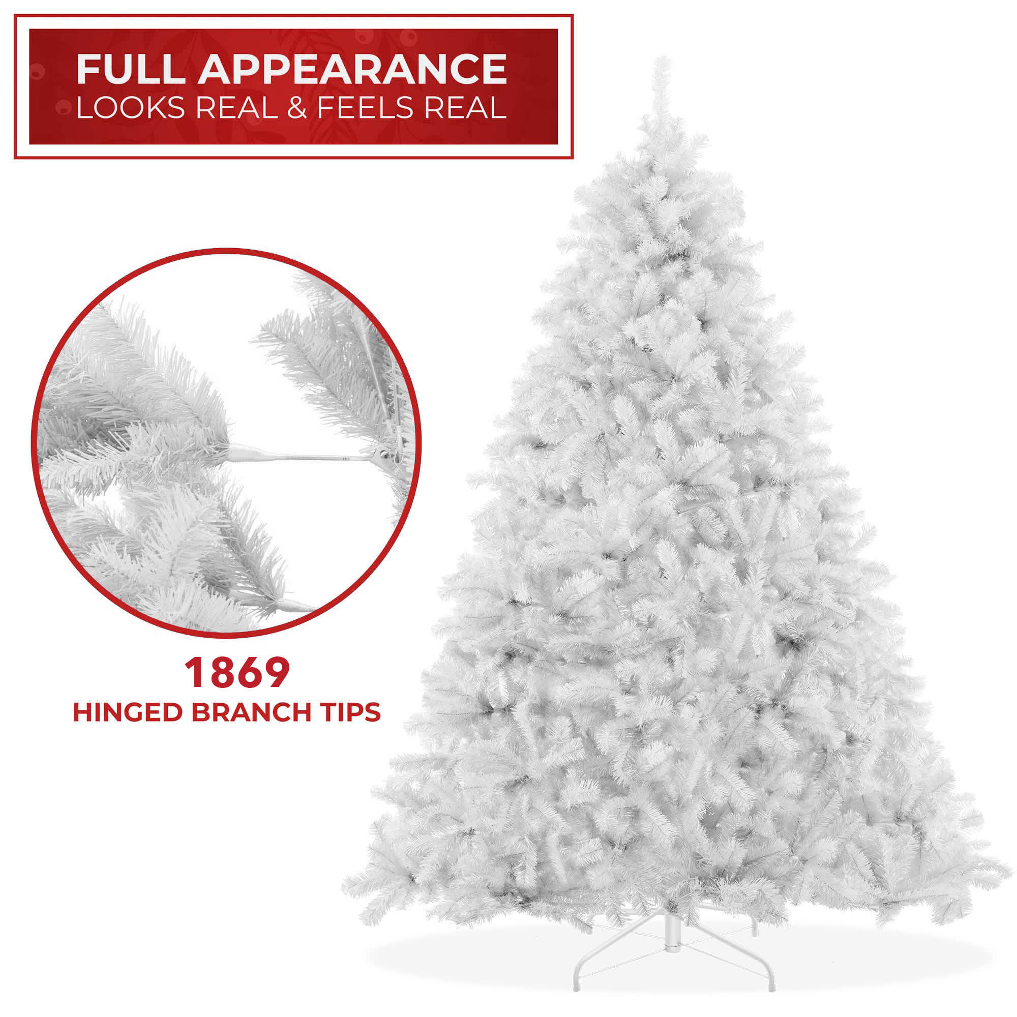 Casafield SZN-TR-437H-WHT Artificial-Christmas-Trees - View #2