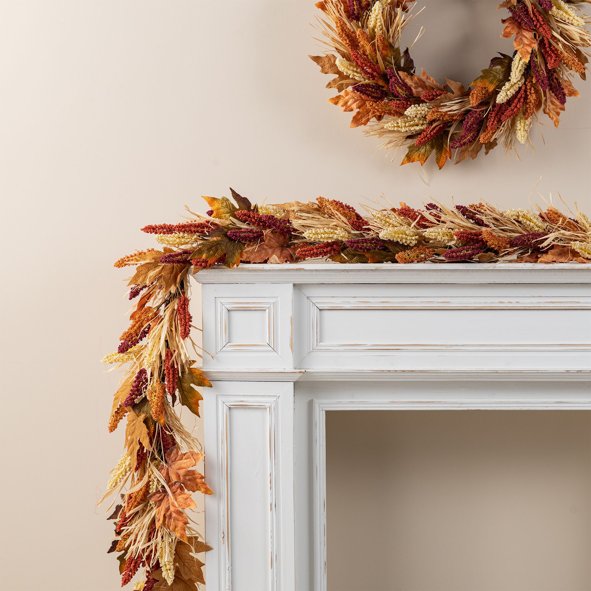 Glitzhome 2019500019 Artificial-Thanksgiving-Wreaths - View #8