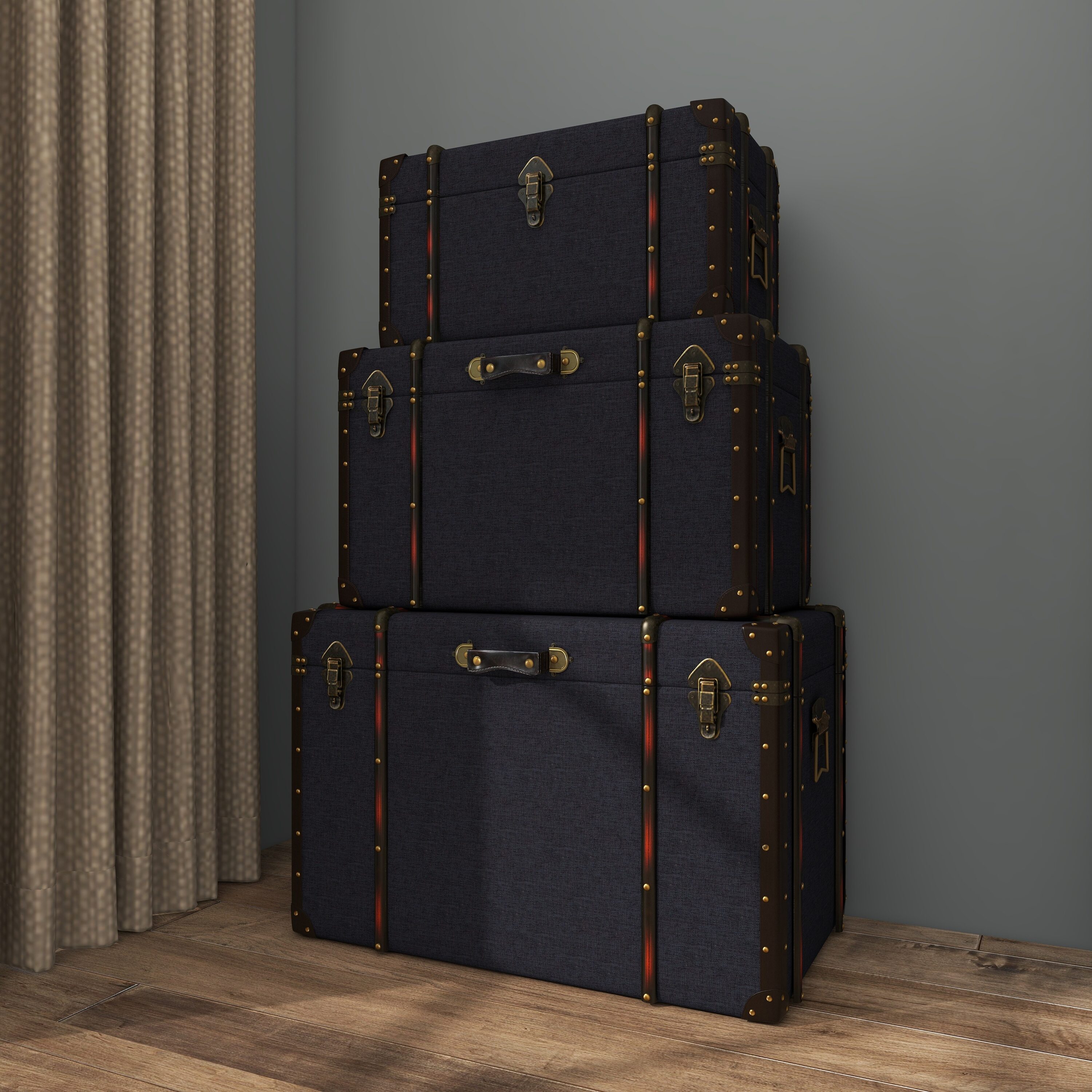 Pro - Steamer trunk Louis Vuitton 3D model