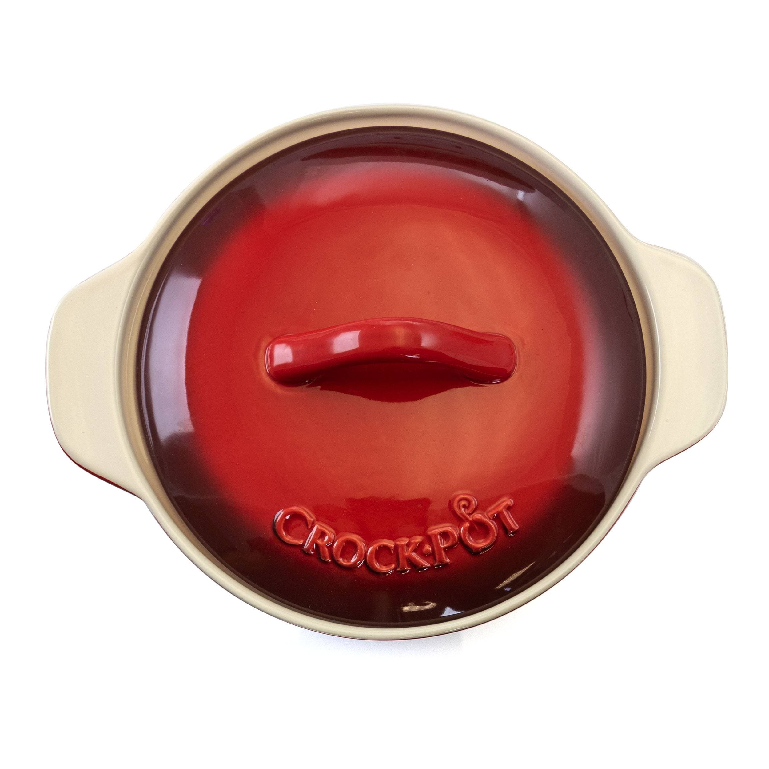 Crock Pot Artisan 5.6 Quart Stoneware Bake Pan In Red : Target