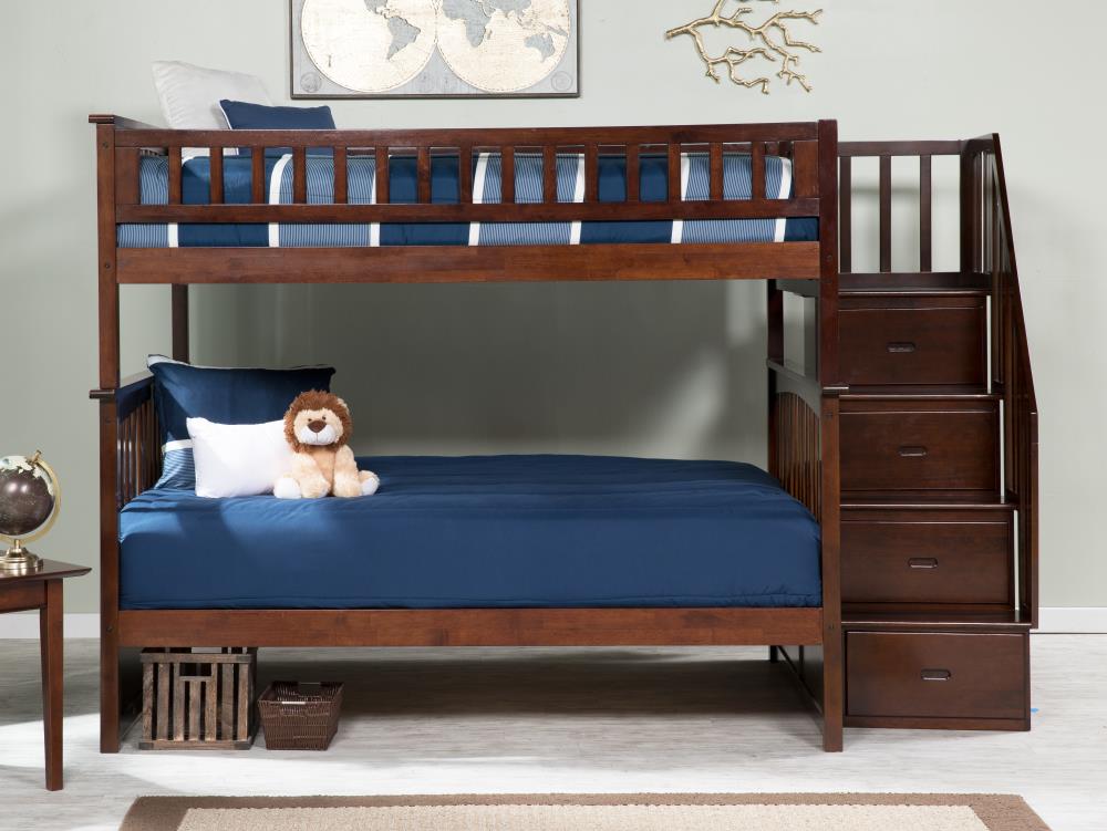 Afi Furnishings Columbia Walnut Full Over Full Bunk Bed At Lowes.com