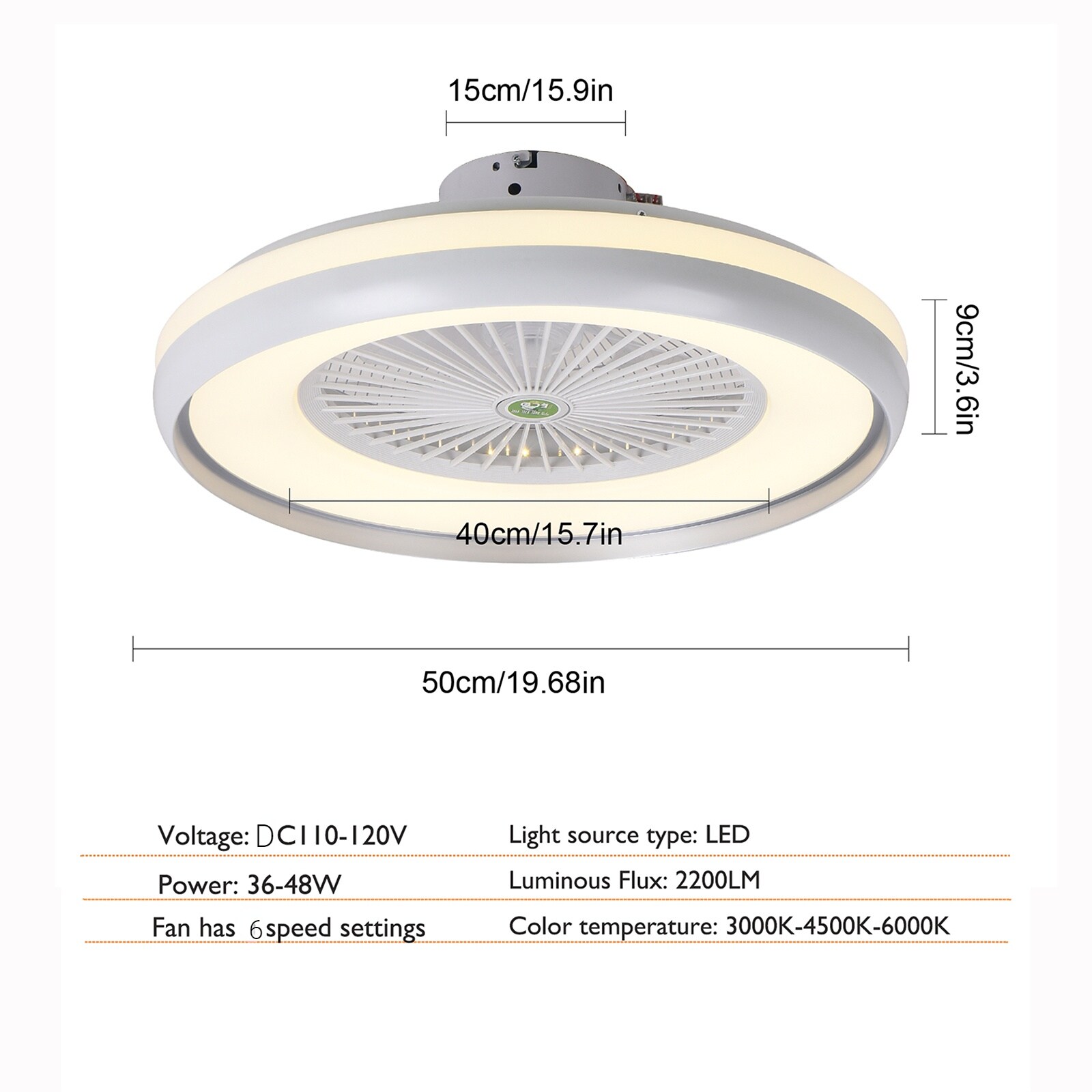 Oukaning HG-HCXLST-3043-US-BT Ceiling-Fans - View #6