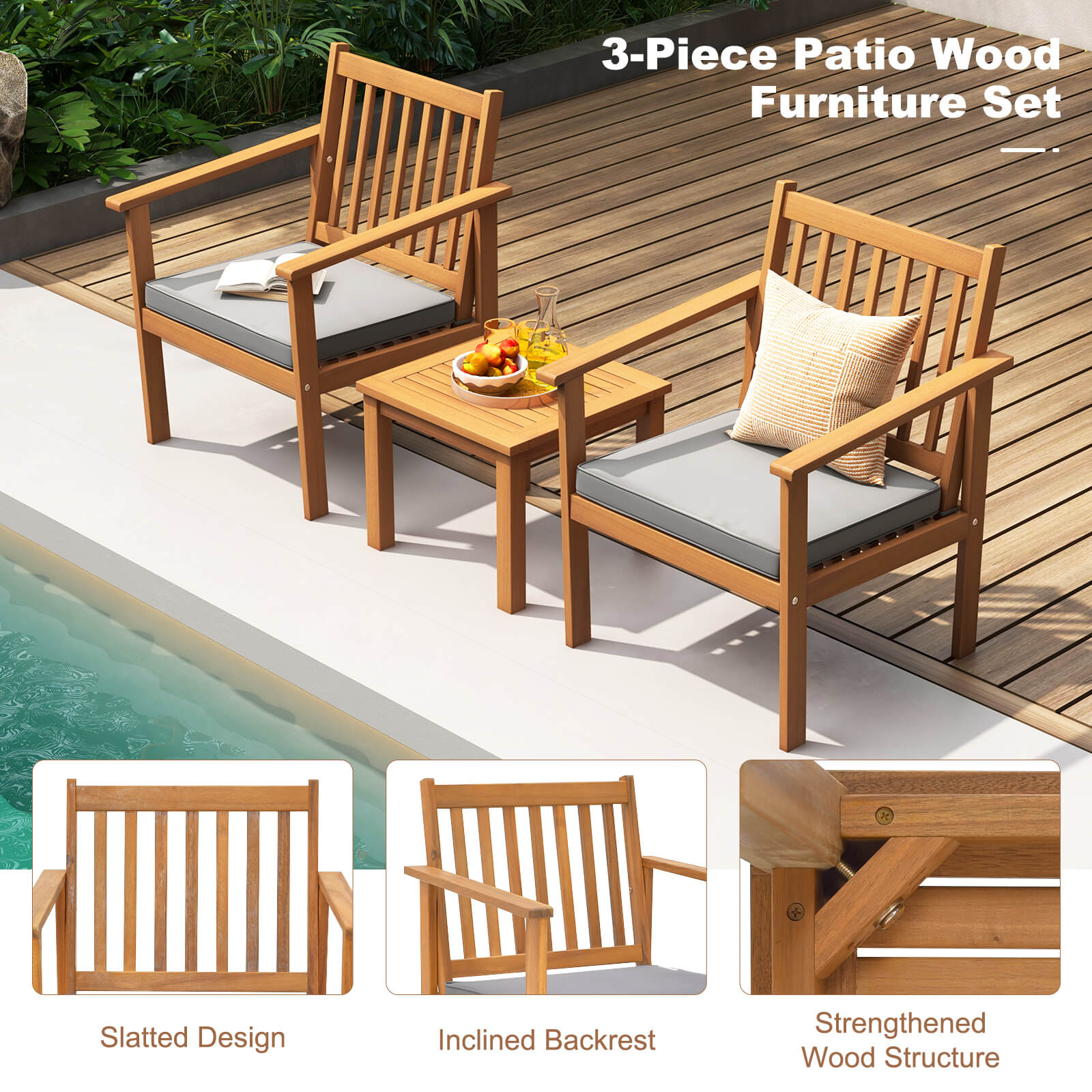 Forclover HBV-72094GR Patio-Conversation-Sets - View #4