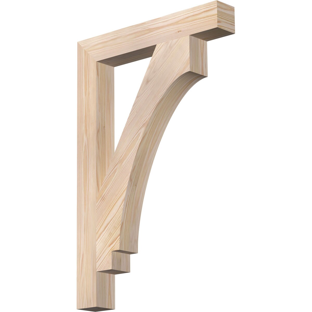 Ekena Millwork BKT04X24X36IMP05SDF Imperial Block Smooth 3-1/2-in x 24-in x 36-in Douglas fir Brown Wood Standard bracket