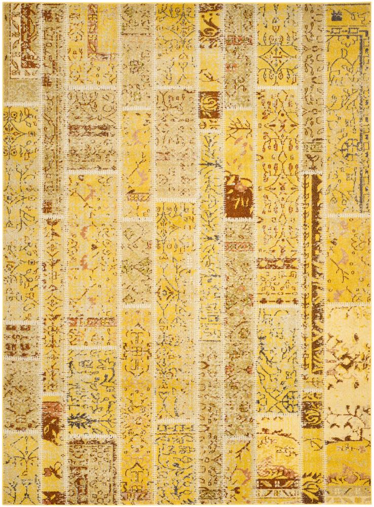 Safavieh MNC216K-8 Monaco Adum 8 x 11 (ft) Loomed Polypropylene Yellow/Multi Rectangular Indoor Distressed/Overdyed Farmhouse/Cottage Area rug