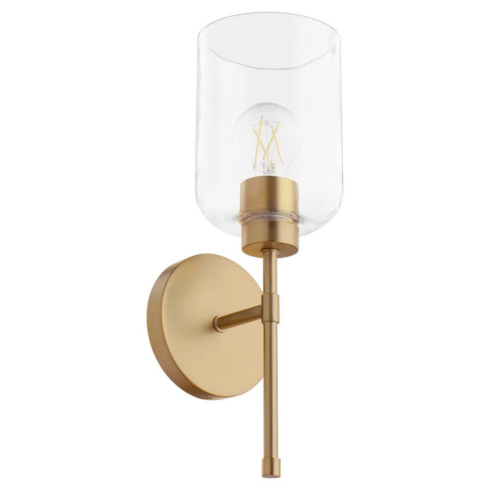 Quorum International Tribute - 1 Light Wall Mount-15.5 Inches Tall and 5 Inches Wide-Aged Brass Finish
