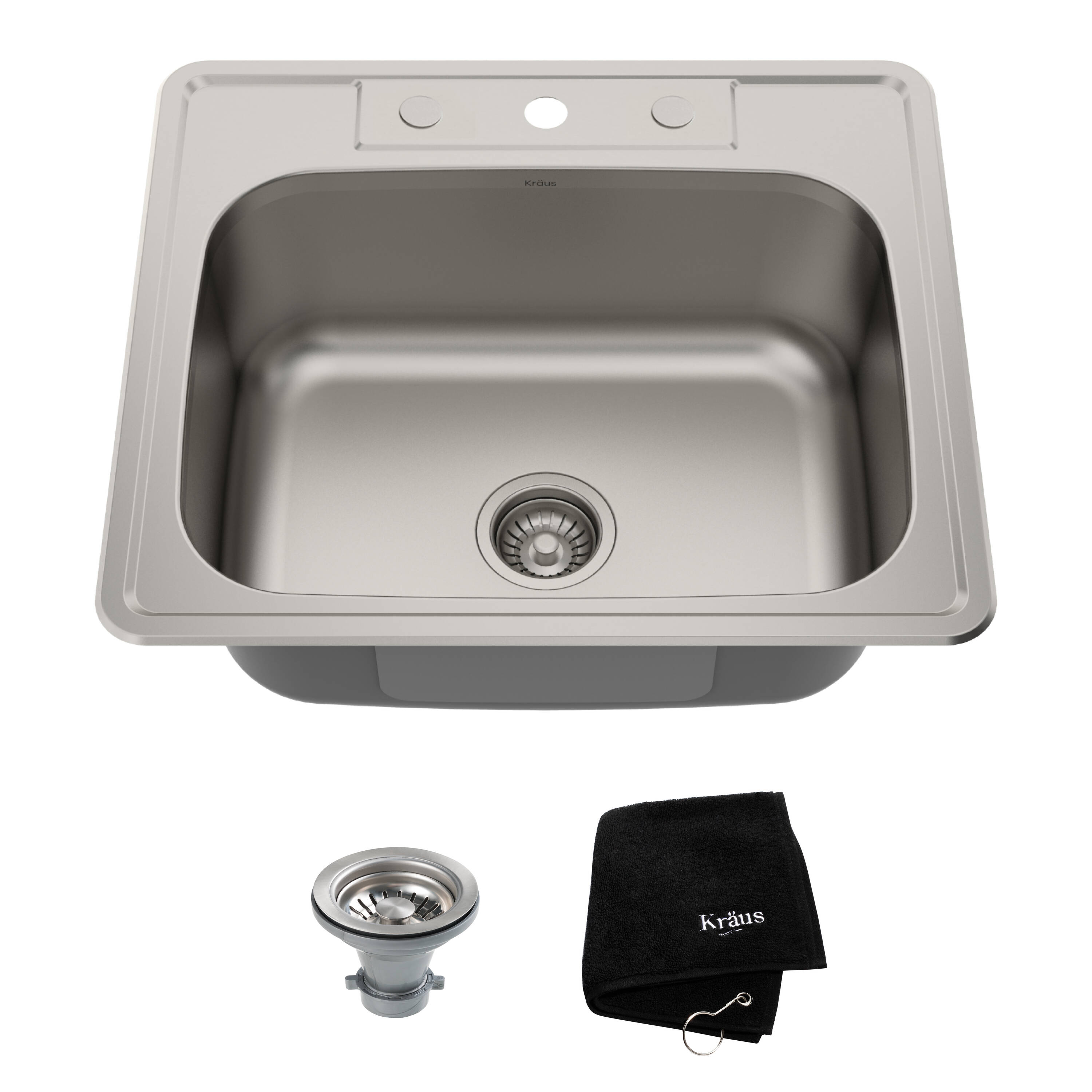 25-Inch Stainless Steel Single Bowl Drop-In Kitchen Sink
