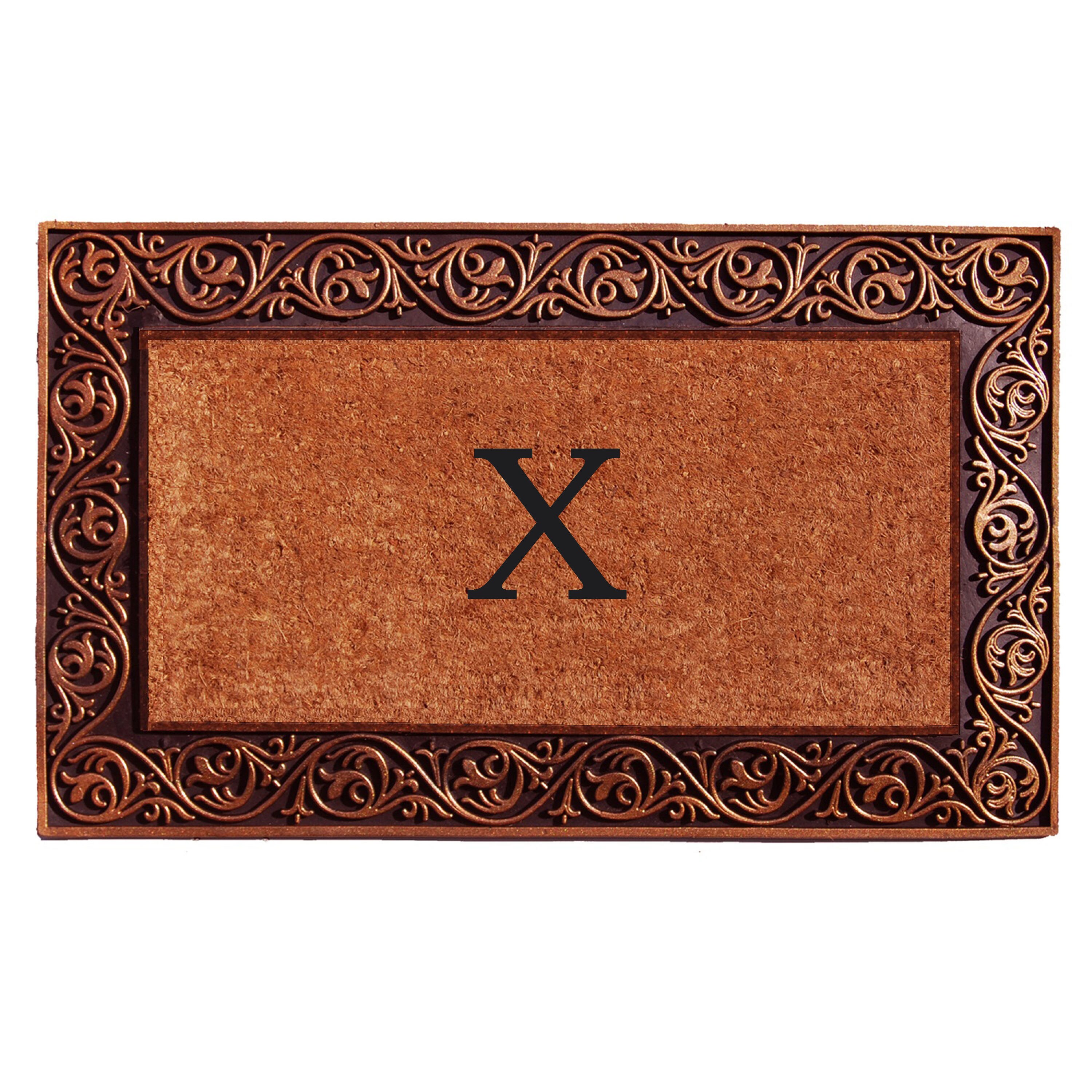 Callowaymills 10003BRNZX 2-ft x 3-ft Natural/Bronze Coir/Rubber Rectangular Indoor or outdoor Decorative Door mat