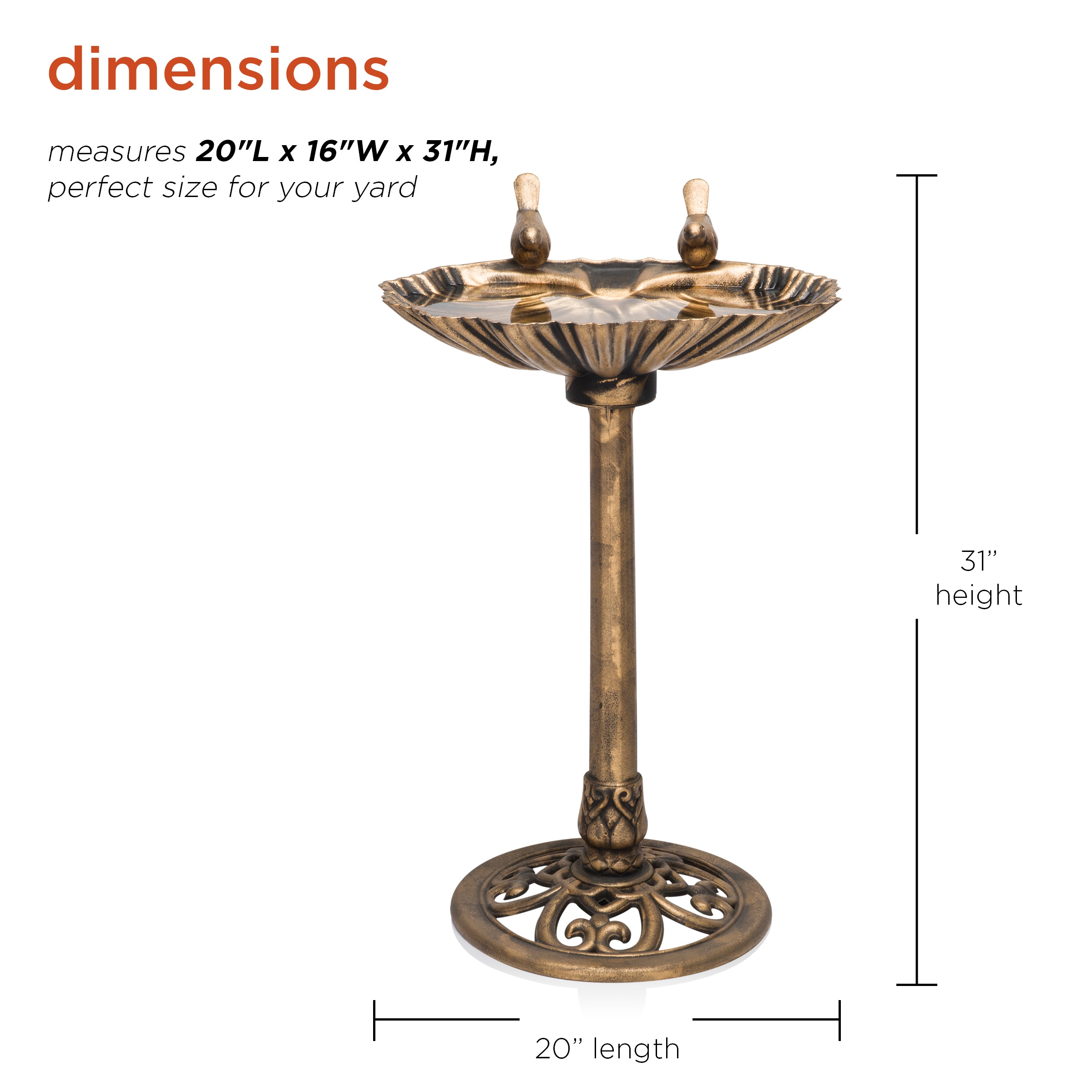 Alpine Corporation TIZ122 birdbaths - View #3