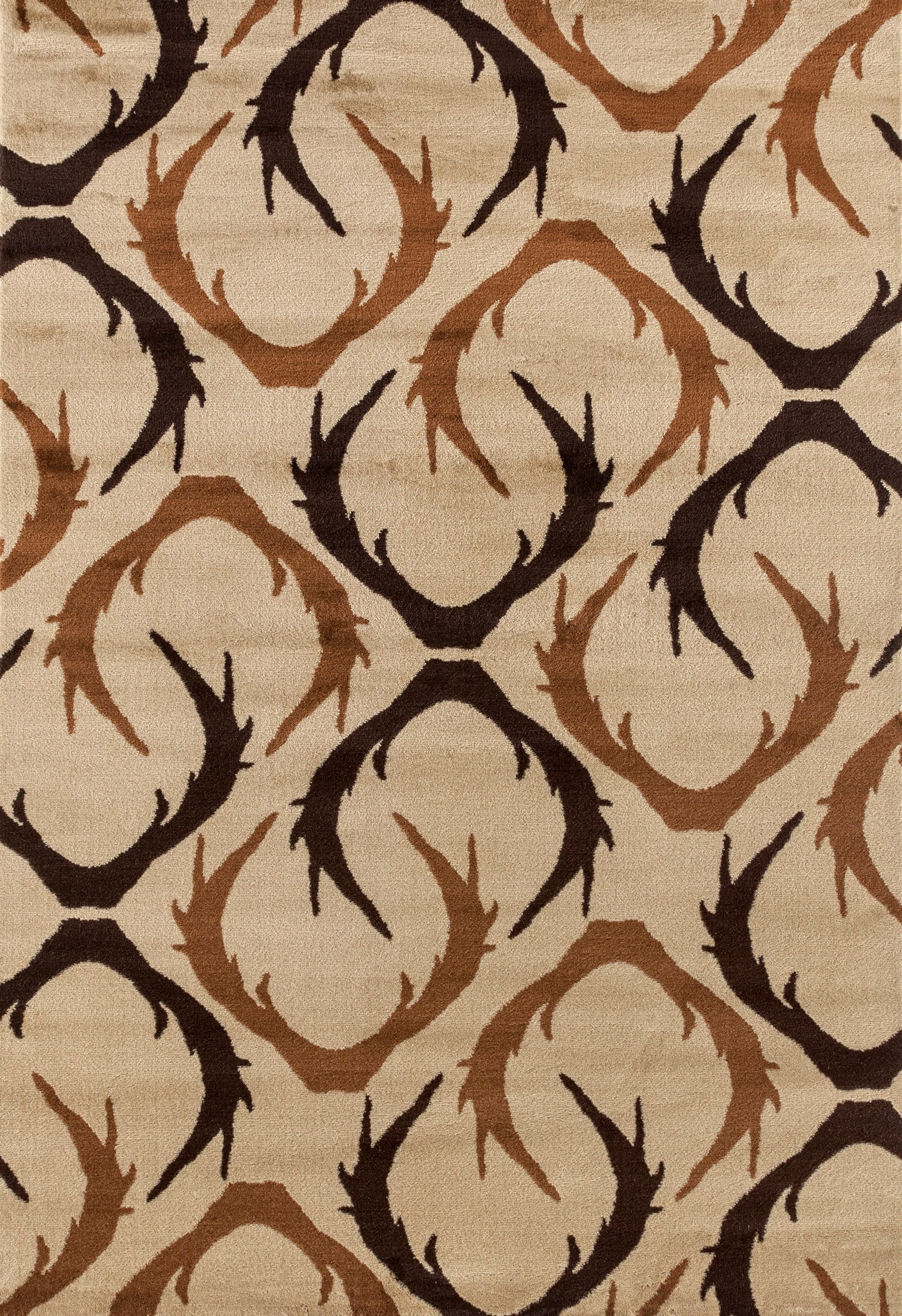 United Weavers Of America 712 31026 912 Woodside 8 x 11 (ft) Polypropylene Beige Rectangular Indoor Abstract Area rug
