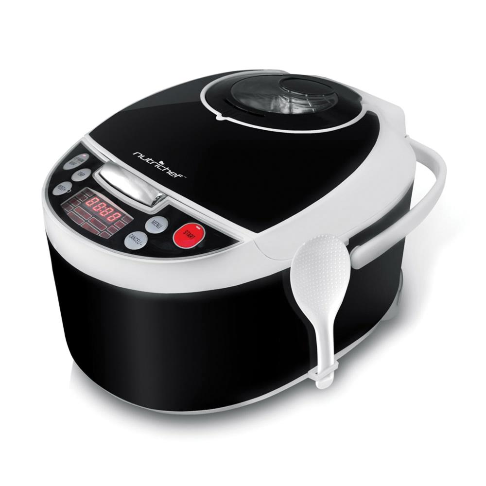 NutriChef PKPRC16 4.2-Quart Black Oval Slow Cooker