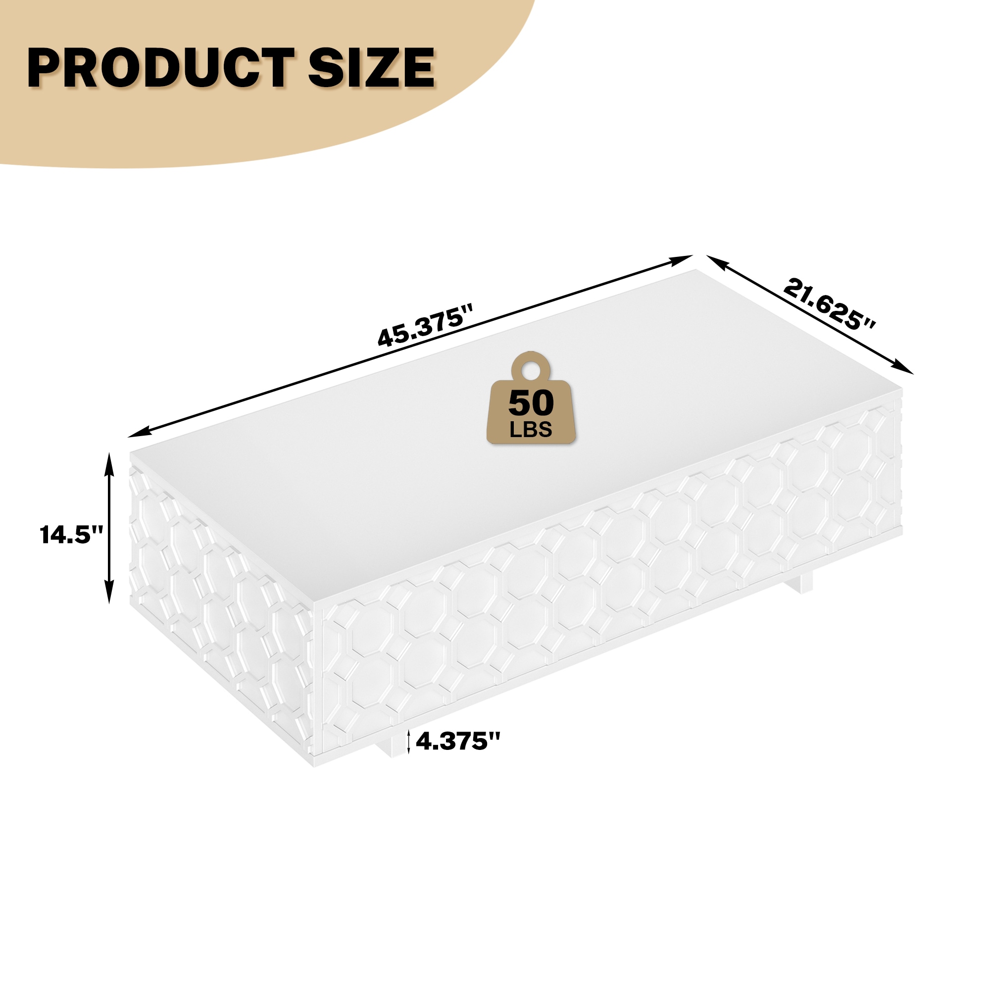 Clihome CL-CF1-WH Coffee-Tables - View #5